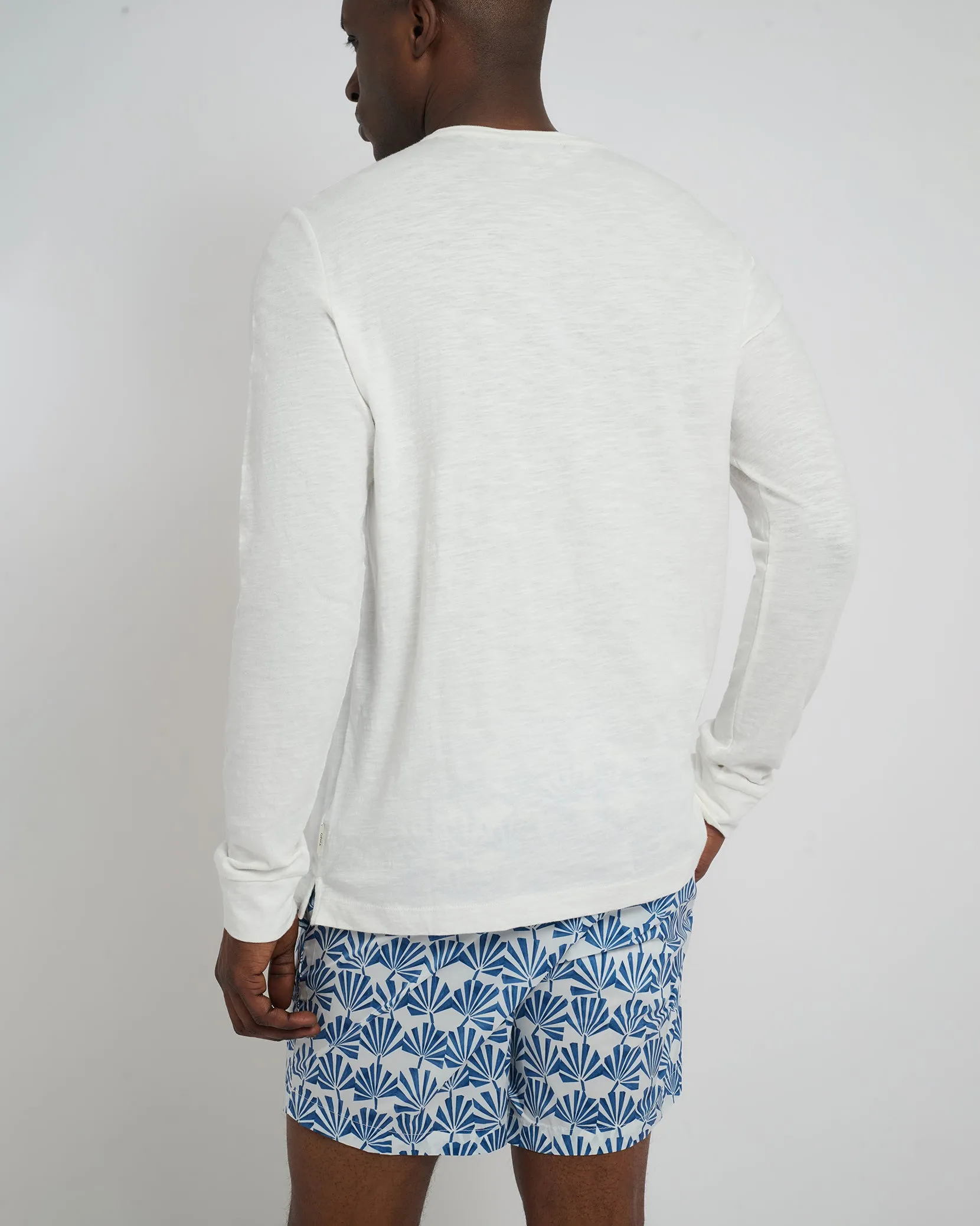 Long Sleeve Slub Henley sold by Onia product image thumbnail 4