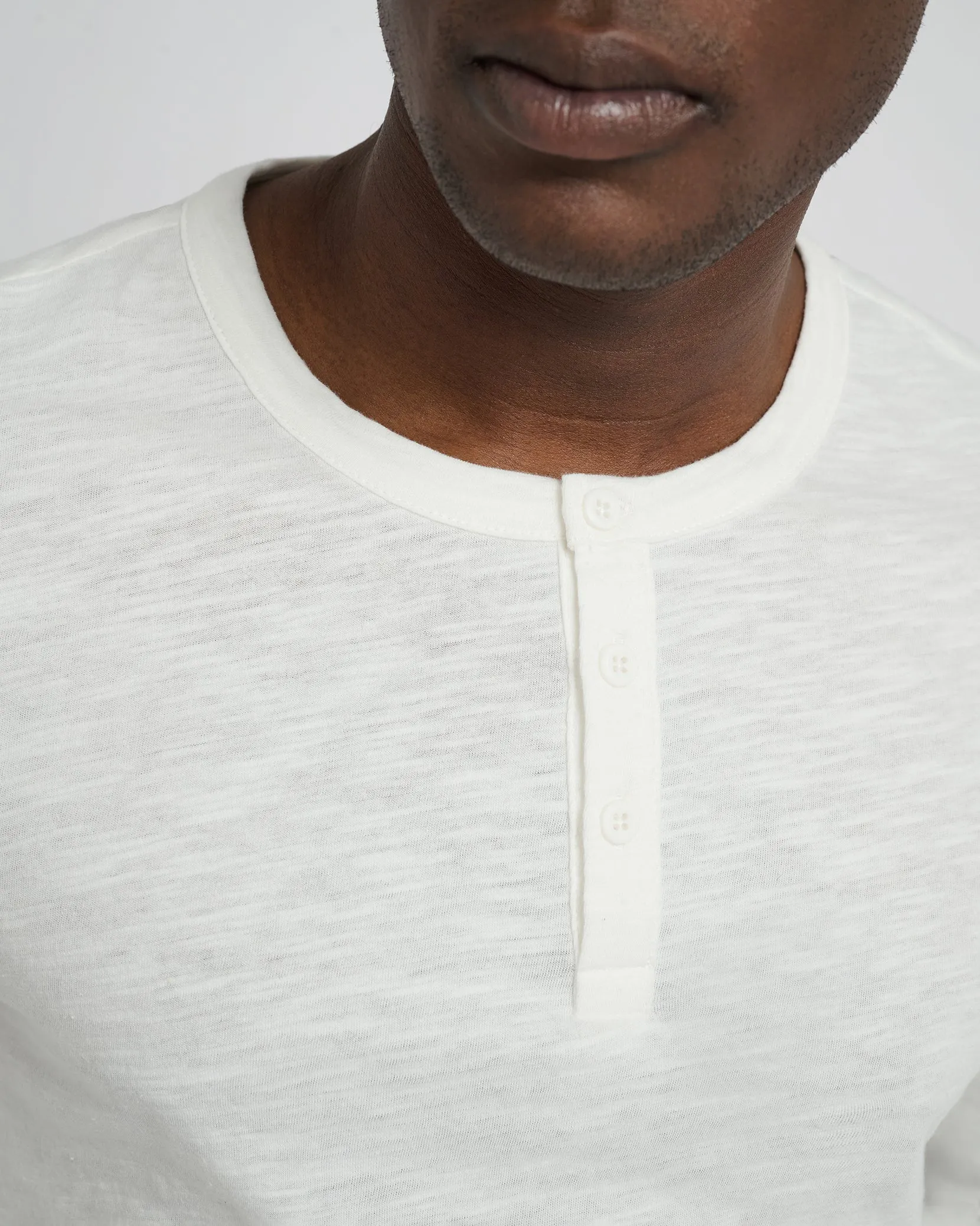 Long Sleeve Slub Henley sold by Onia product image thumbnail 3