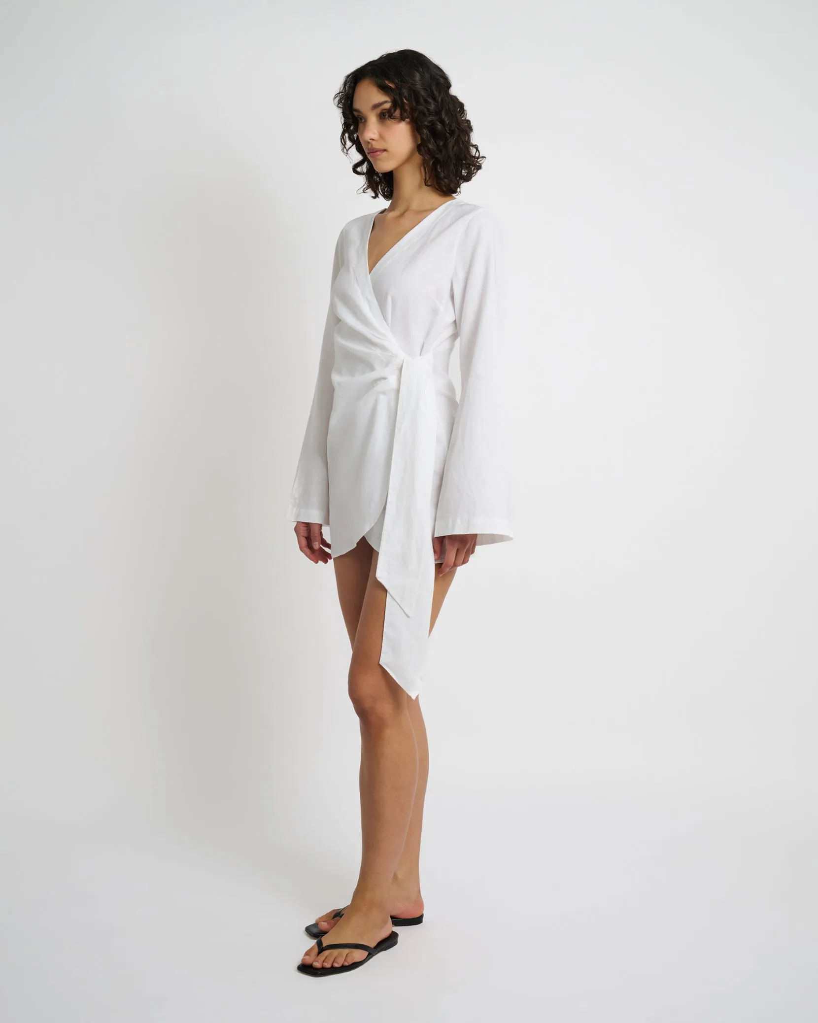 Air Linen Wrap Dress sold by Onia product image thumbnail 4