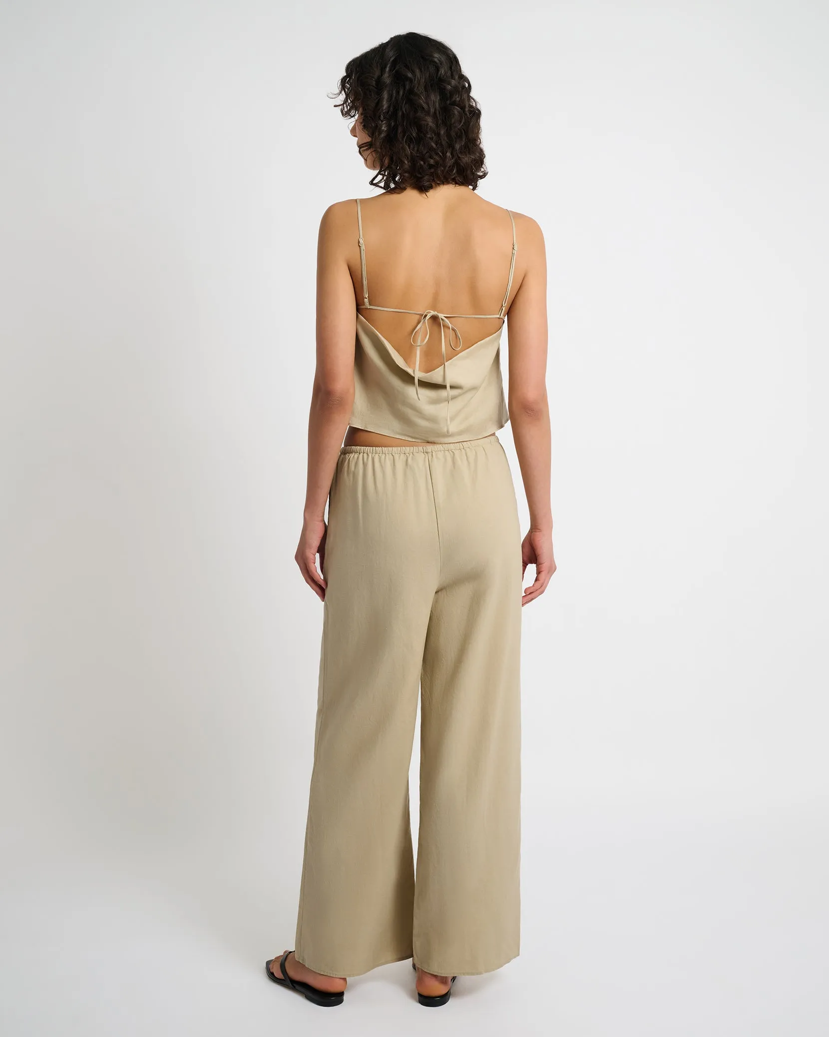 Air Linen Square Neck Tank Top sold by Onia product image thumbnail 5