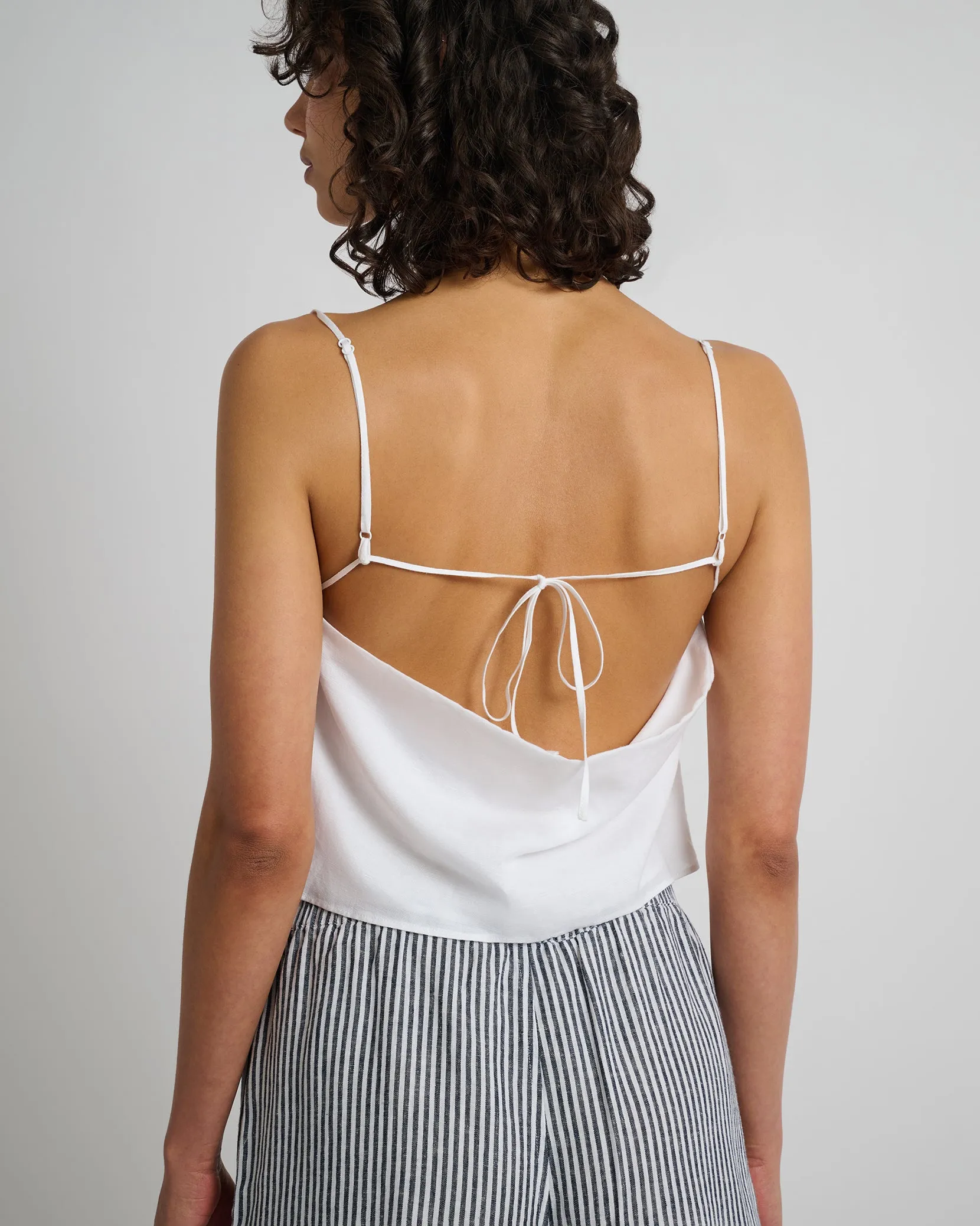 Air Linen Square Neck Tank Top sold by Onia product image thumbnail 5