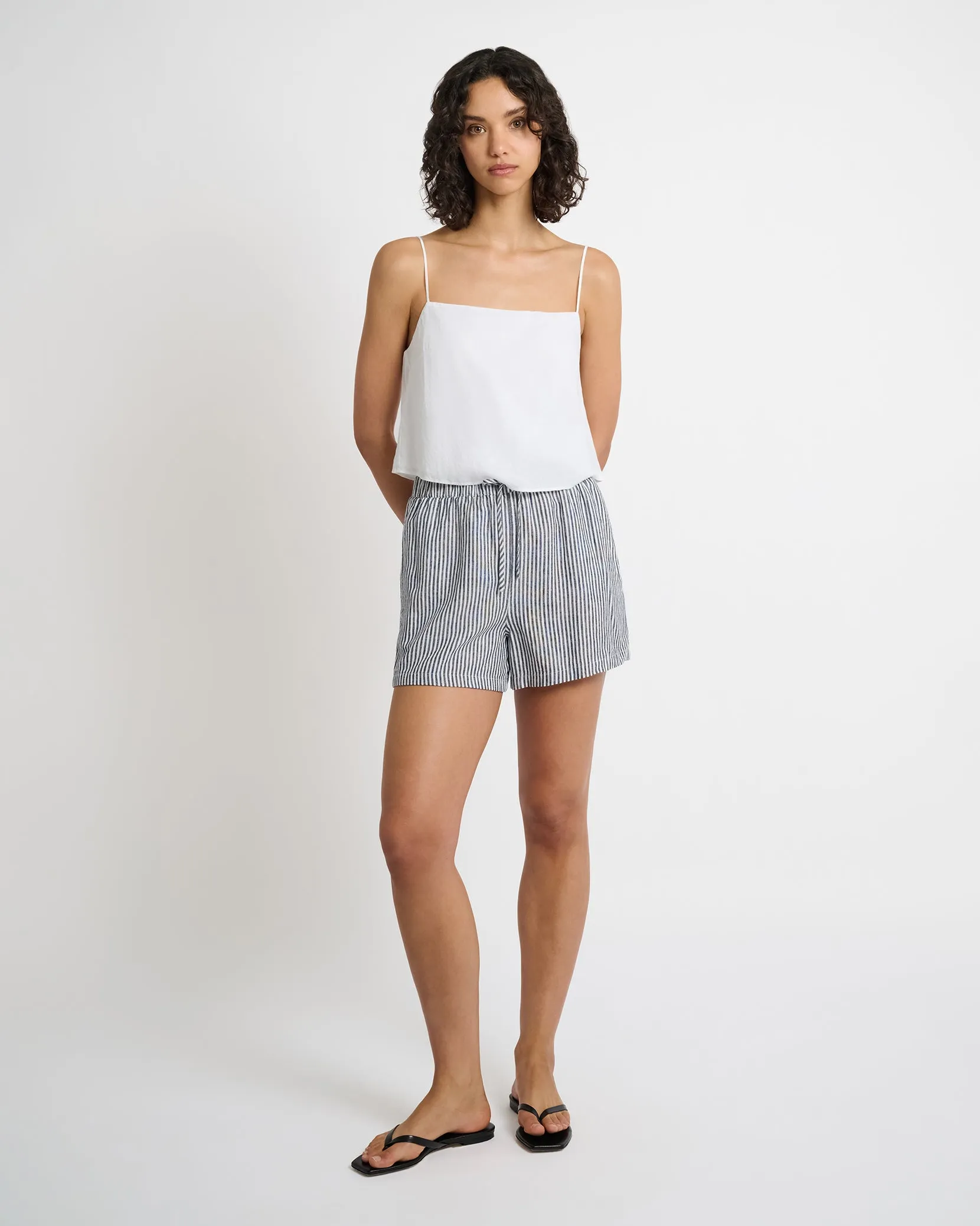 Air Linen Square Neck Tank Top sold by Onia product image thumbnail 4