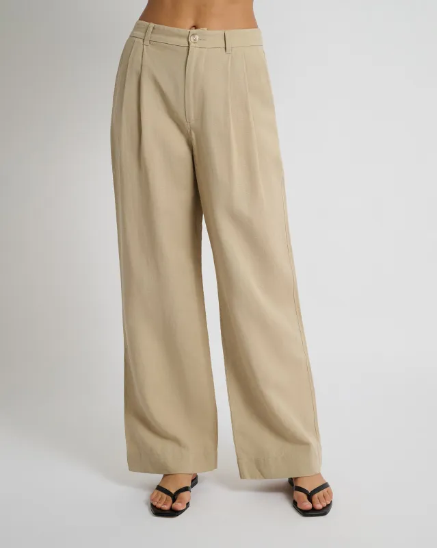 Air Linen Pleated Trouser sold by Onia