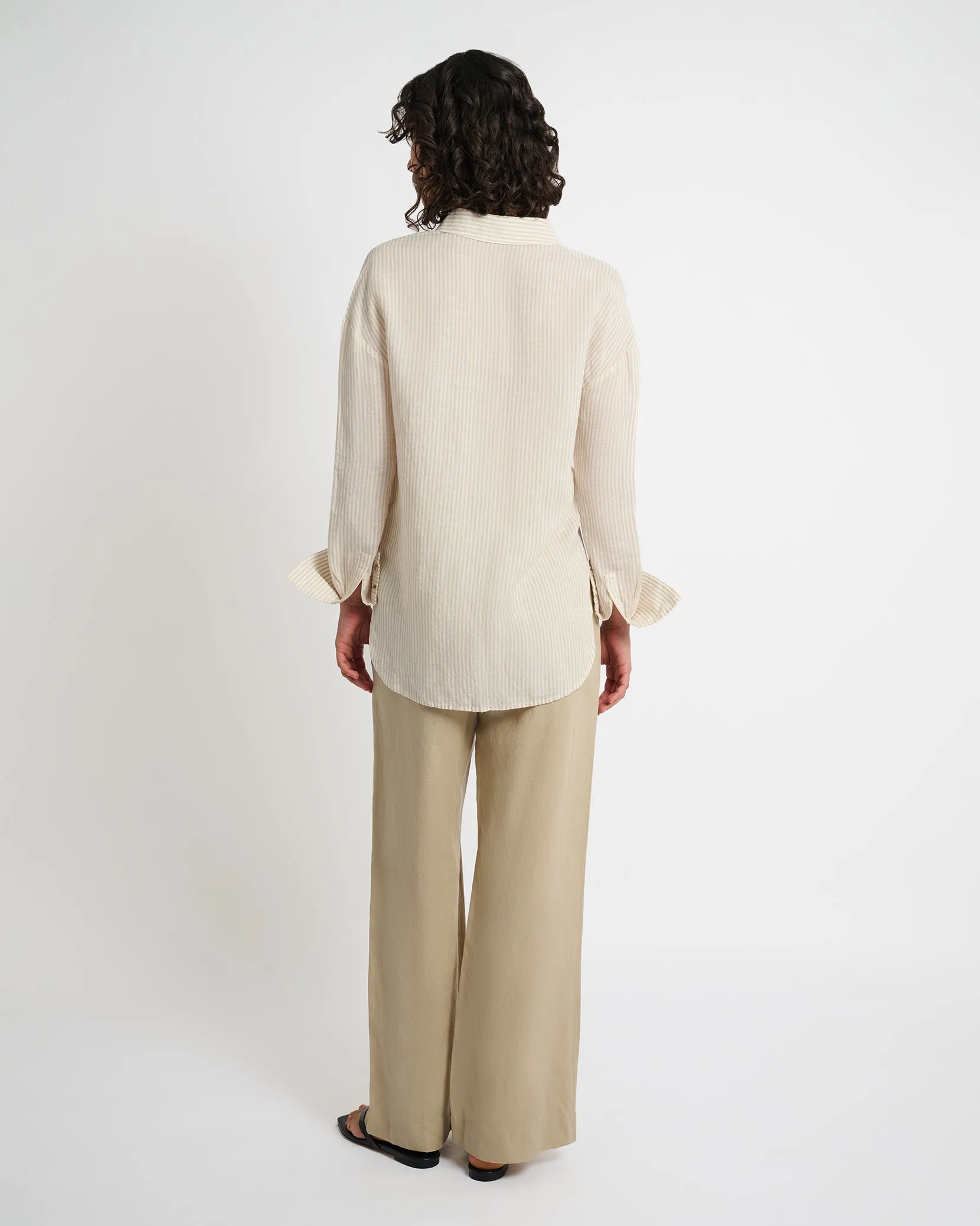 Air Linen Pleated Trouser sold by Onia product image thumbnail 5