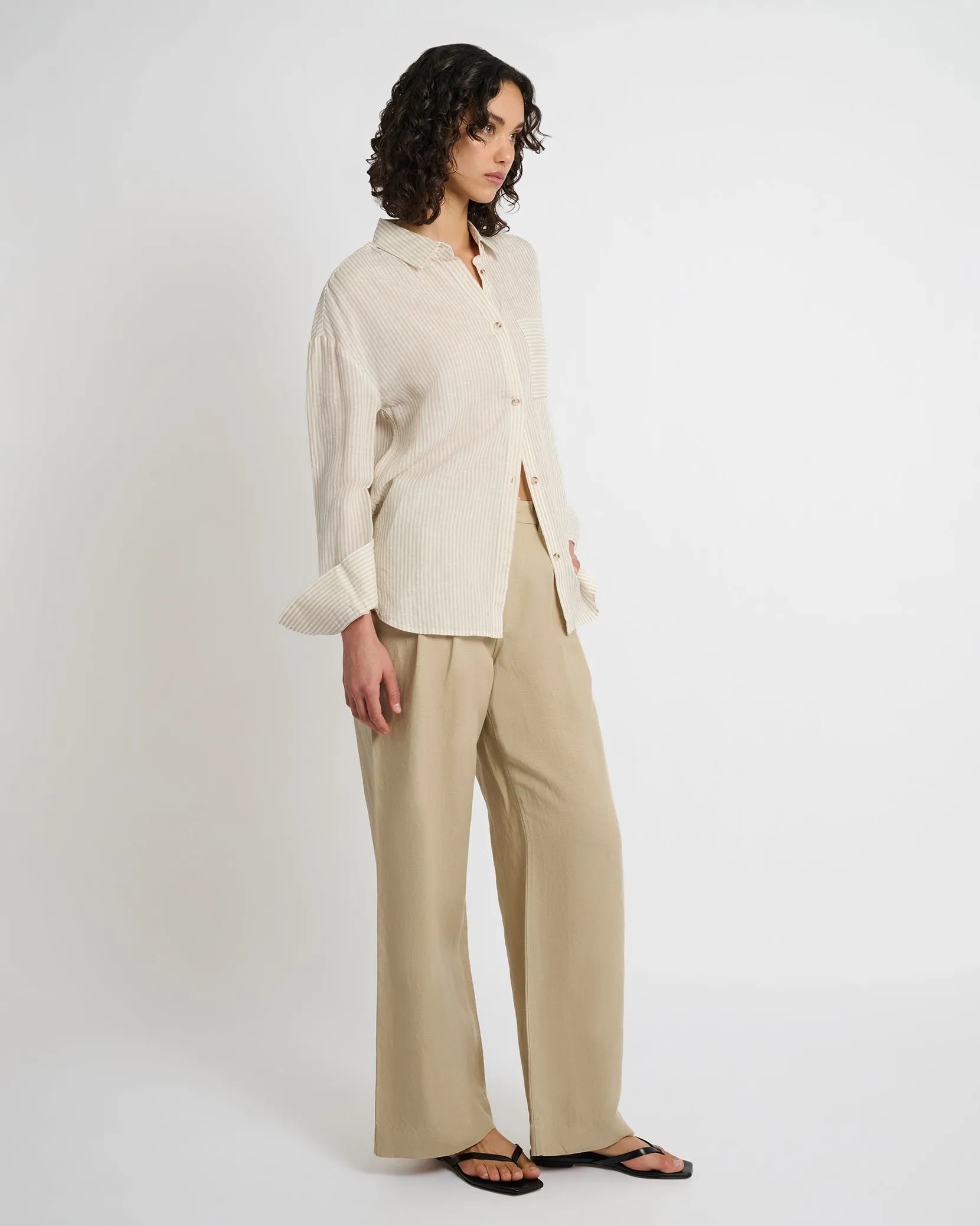 Air Linen Pleated Trouser sold by Onia product image thumbnail 3