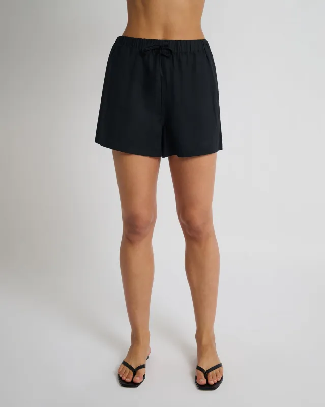 Air Linen Elastic Drawstring Short sold by Onia