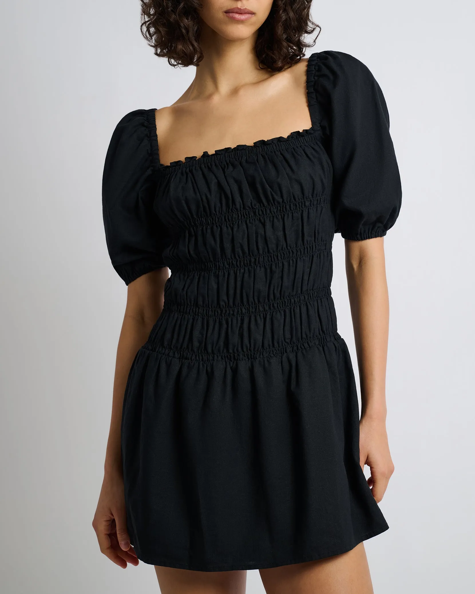 Air Linen Smocked Mini Dress sold by Onia product image thumbnail 3