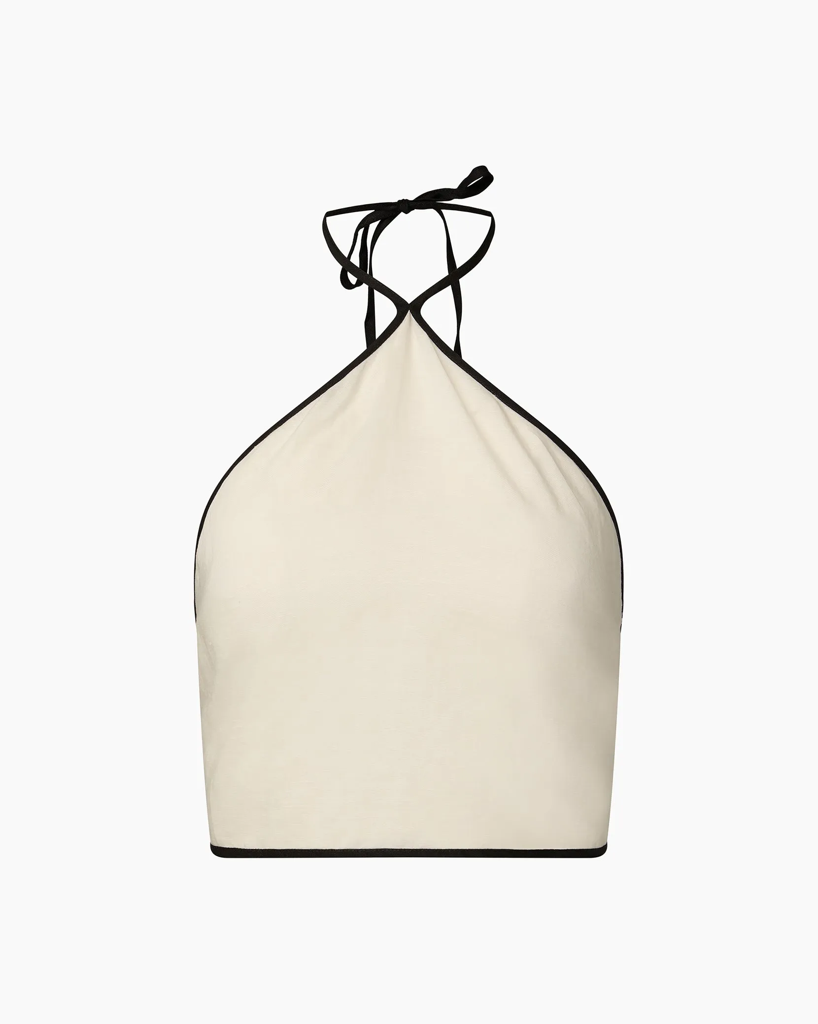 Air Linen Cropped Halter Top sold by Onia product image thumbnail 2