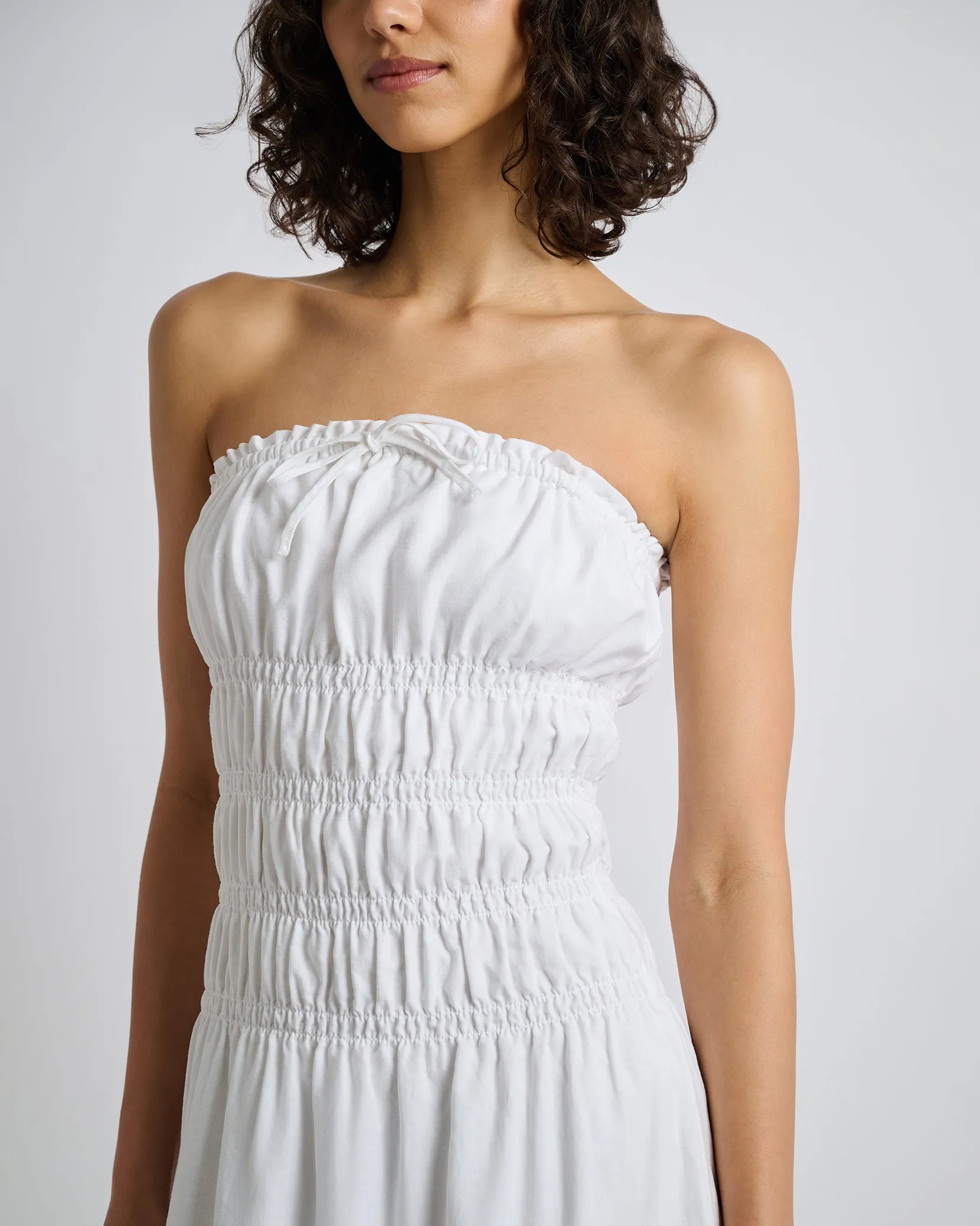 Air Linen Smocked Maxi Dress sold by Onia product image thumbnail 4