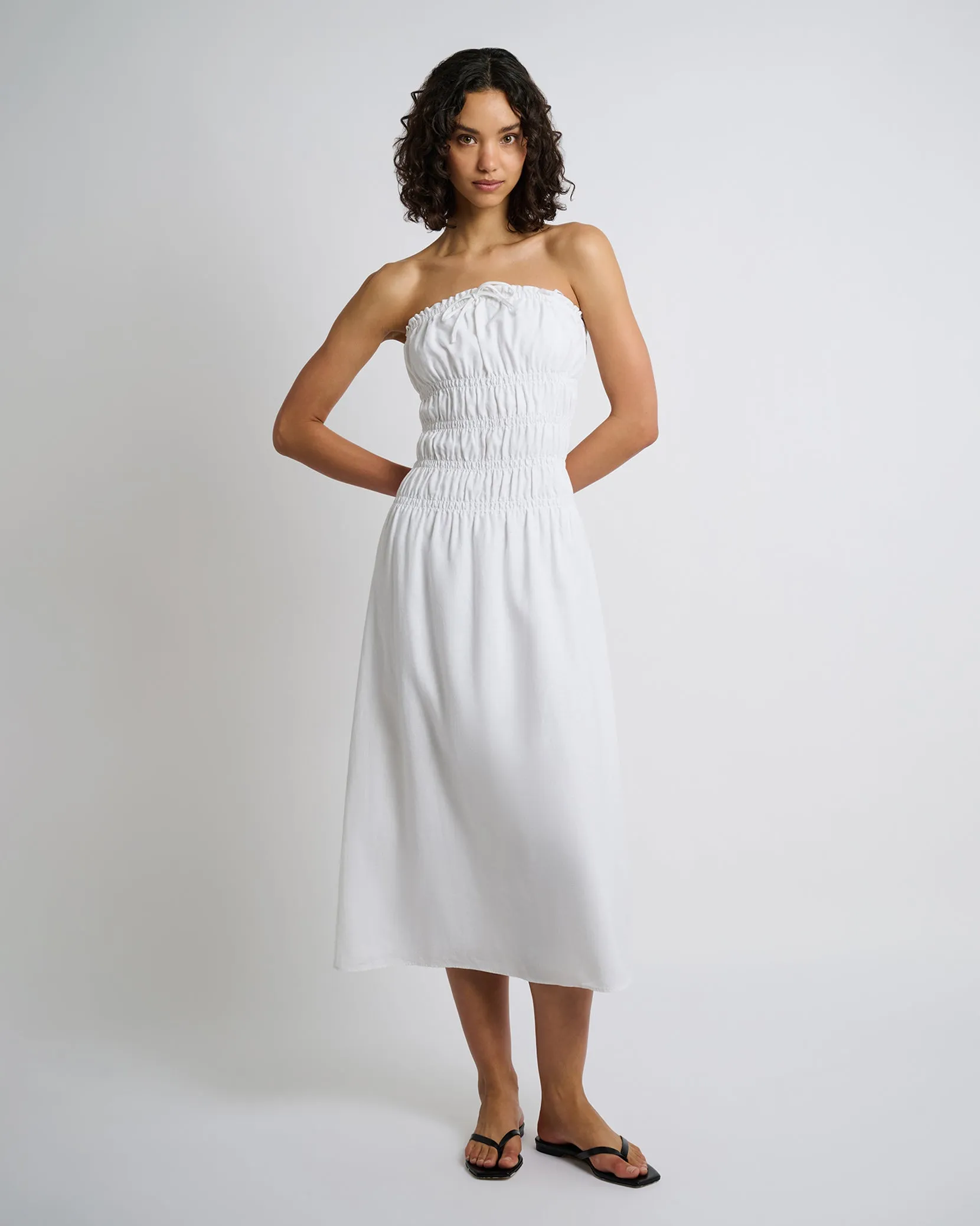 Air Linen Smocked Maxi Dress sold by Onia