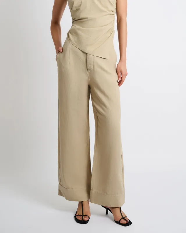 Air Linen Paperbag Trouser sold by Onia