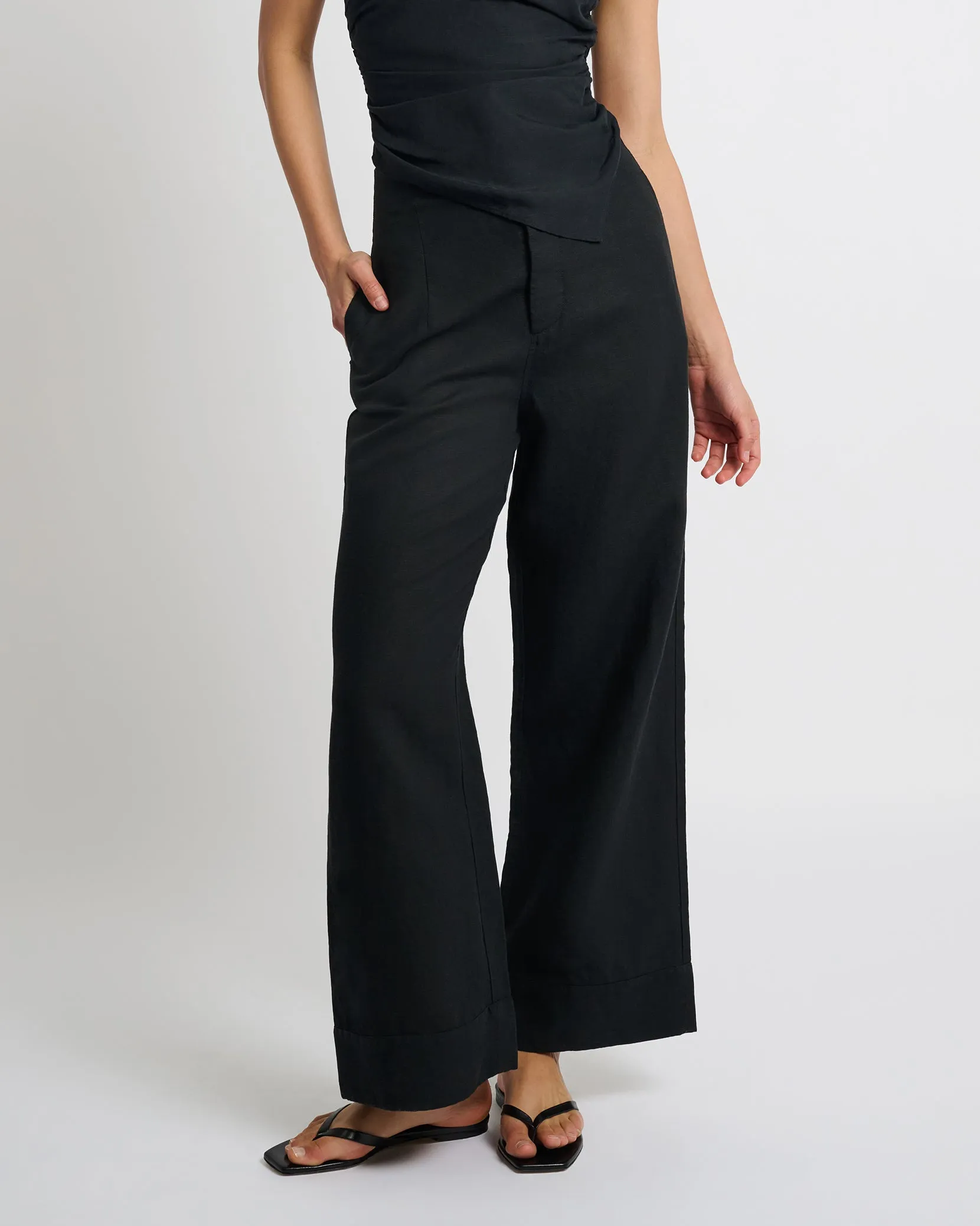 Air Linen Paperbag Trouser sold by Onia