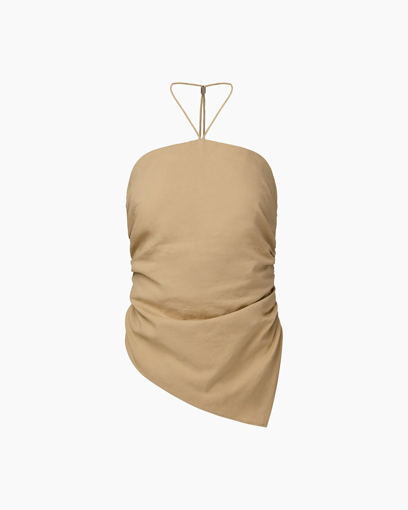 Air Linen Asymmetrical Halter Top sold by Onia product image thumbnail 2
