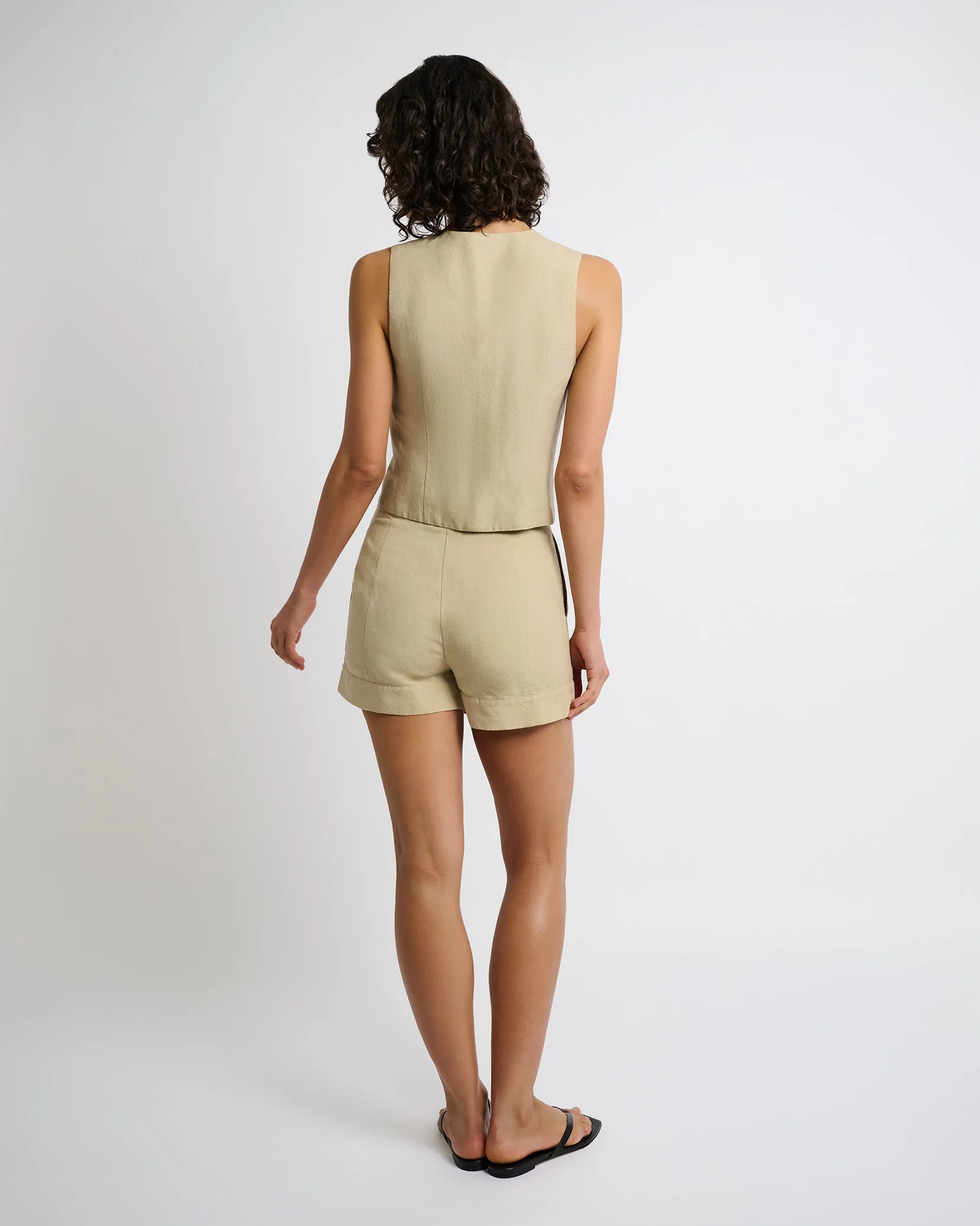 Air Linen Relaxed Vest sold by Onia product image thumbnail 5