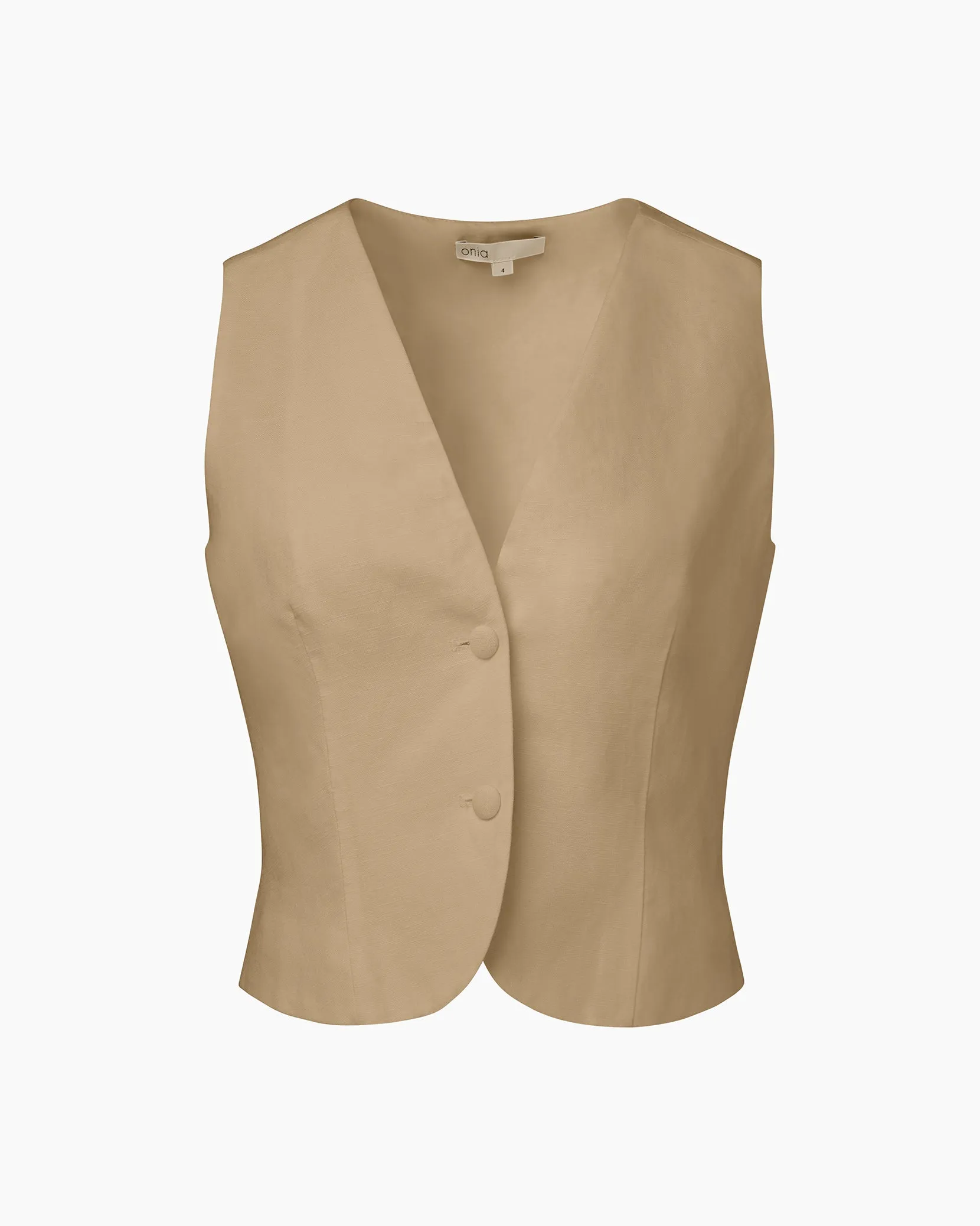 Air Linen Relaxed Vest sold by Onia product image thumbnail 2