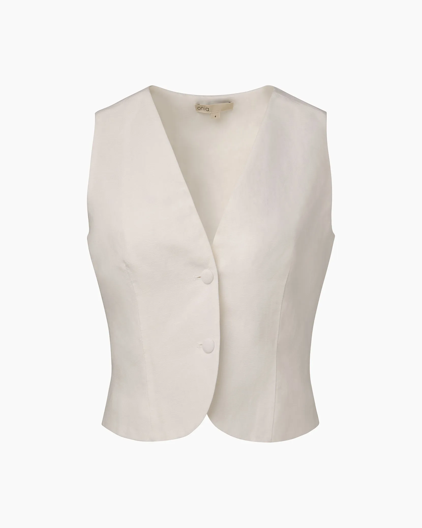 Air Linen Relaxed Vest sold by Onia product image thumbnail 2