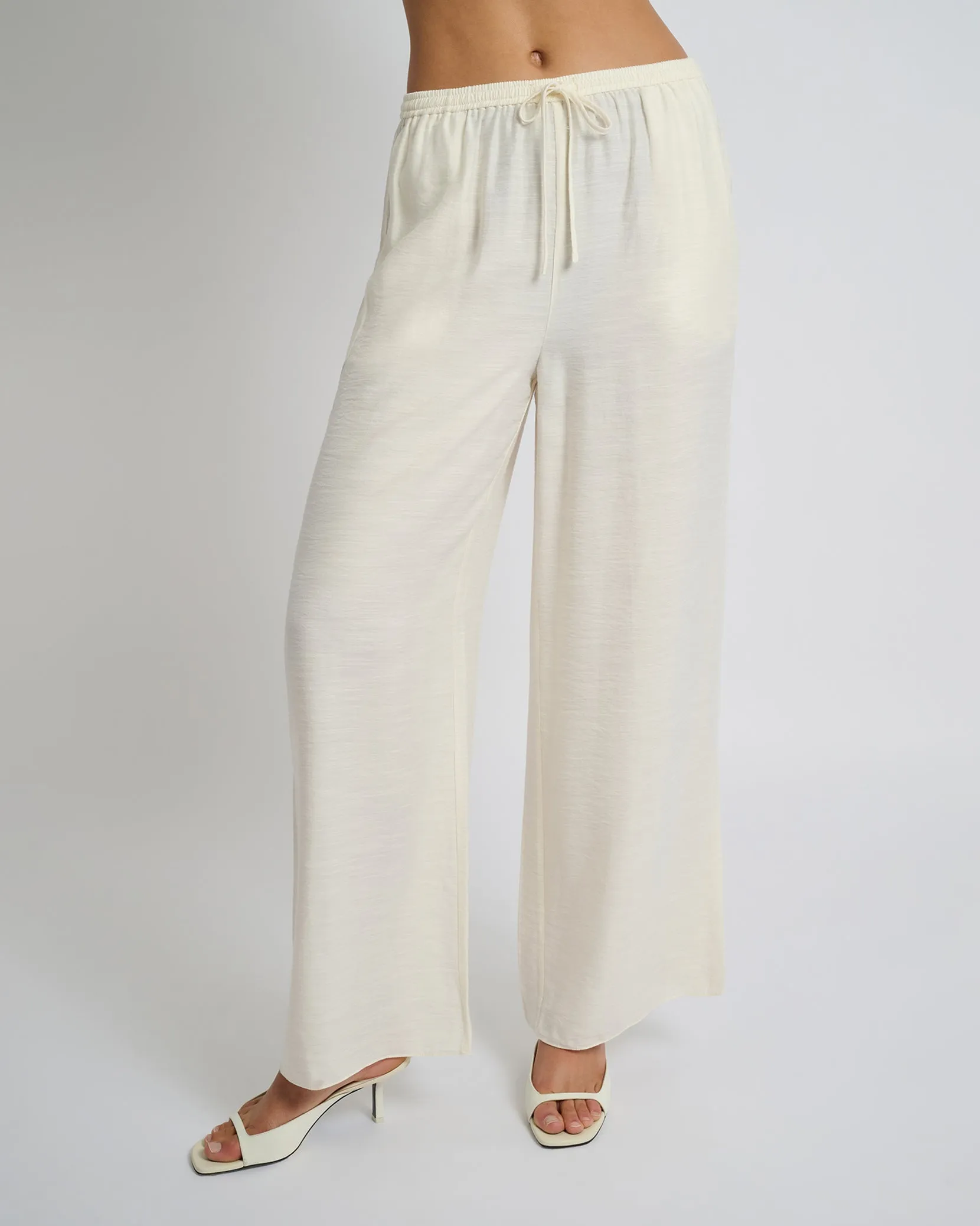 Crinkle Wide Leg Drawstring Pant sold by Onia