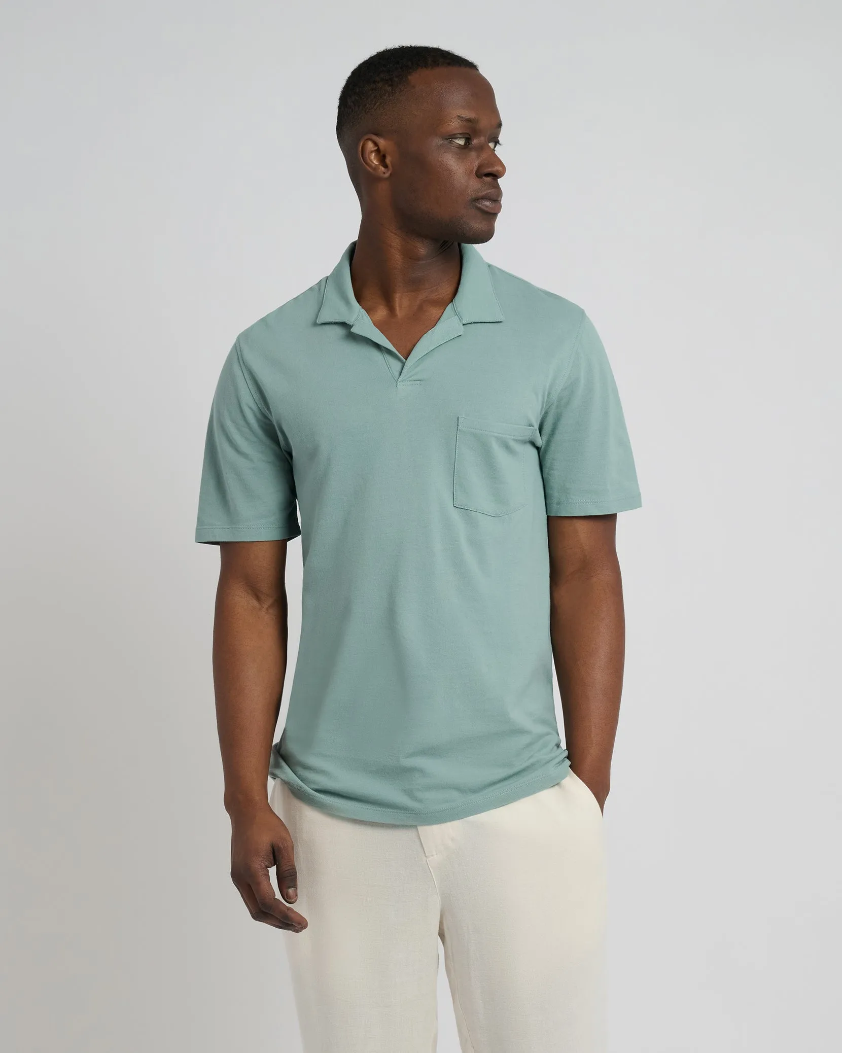 Johnny Collar Pique Polo sold by Onia