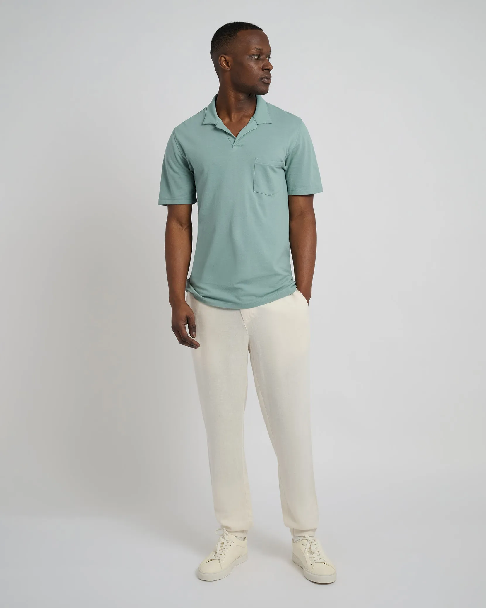 Johnny Collar Pique Polo sold by Onia product image thumbnail 3