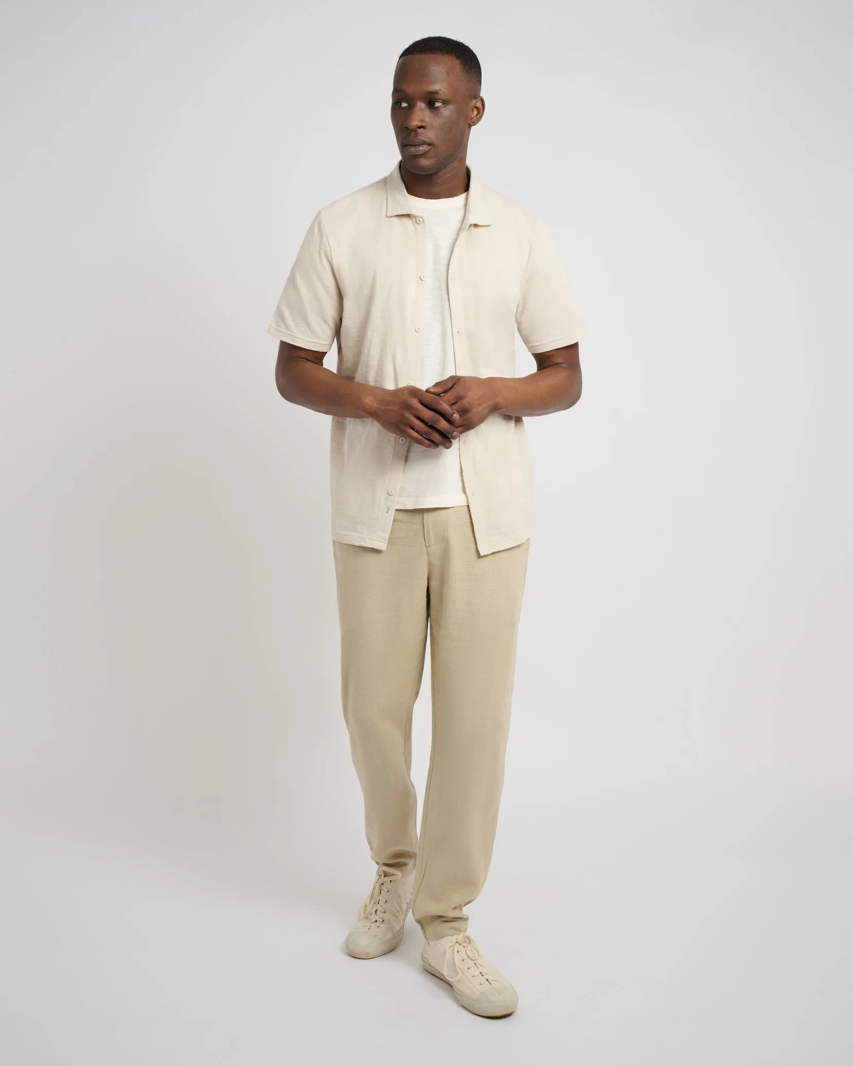 Slub Short Sleeve Button-up Shirt sold by Onia product image thumbnail 3