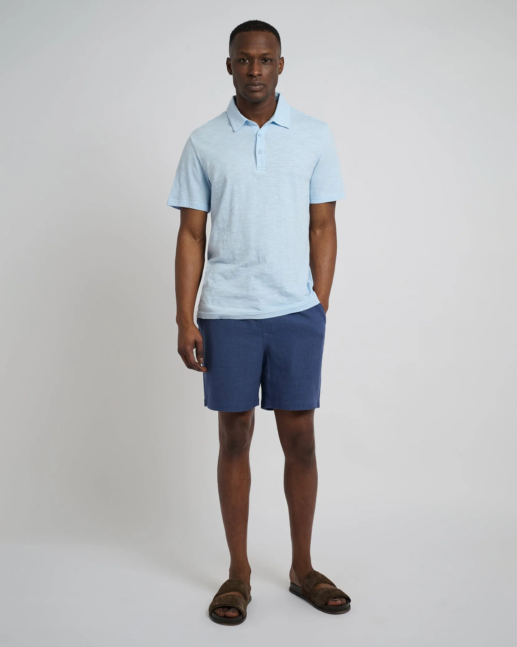 Slub Short Sleeve Polo sold by Onia product image thumbnail 3