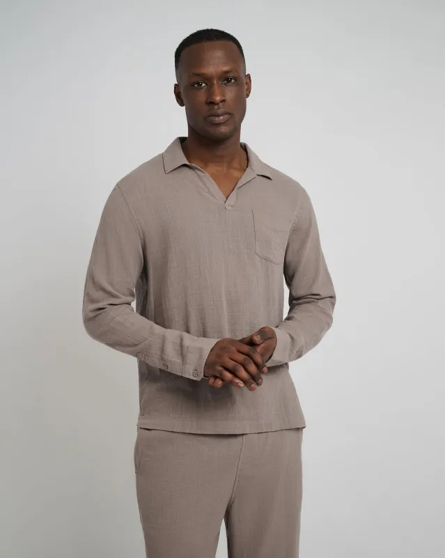 Gauze Popover Shirt sold by Onia