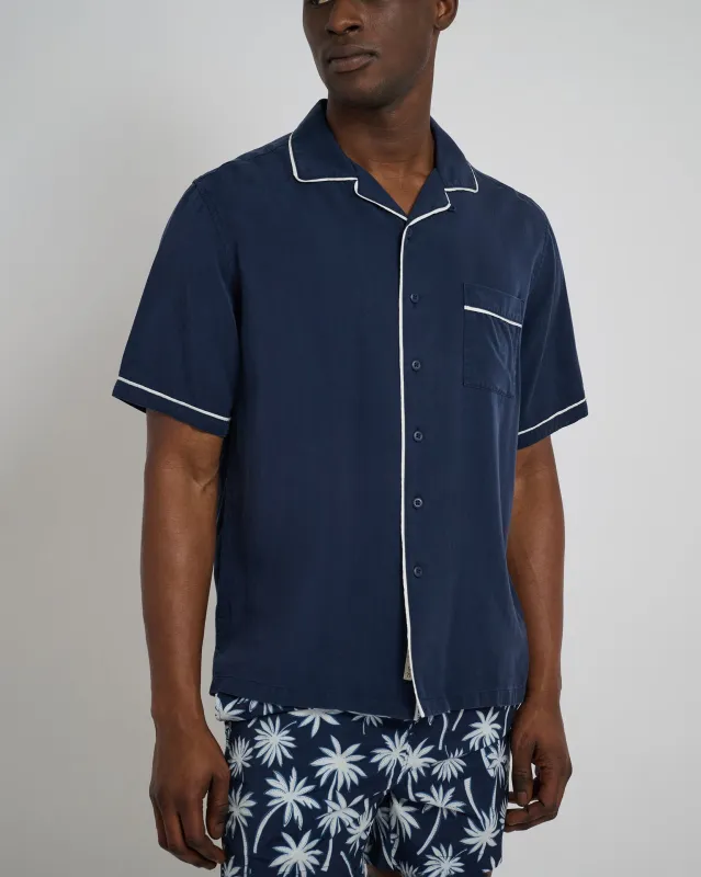 Piped Tencel Convertible Vacation Shirt sold by Onia