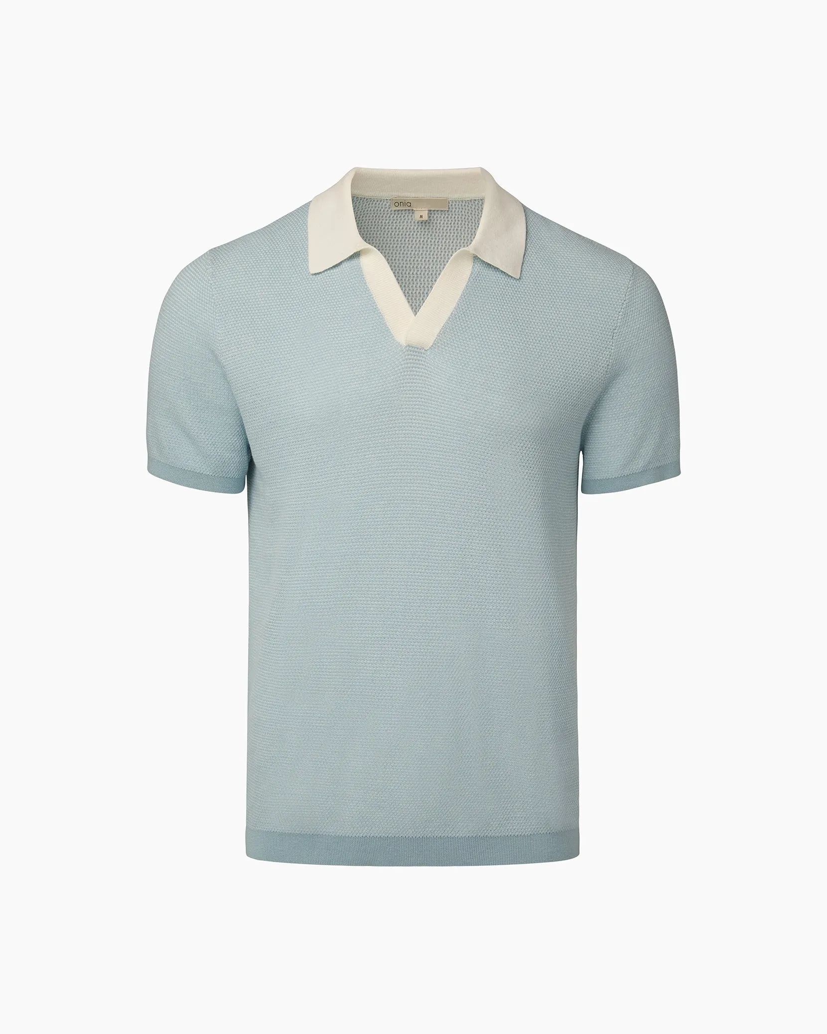 Cotton Textured Johnny Collar Polo sold by Onia product image thumbnail 2