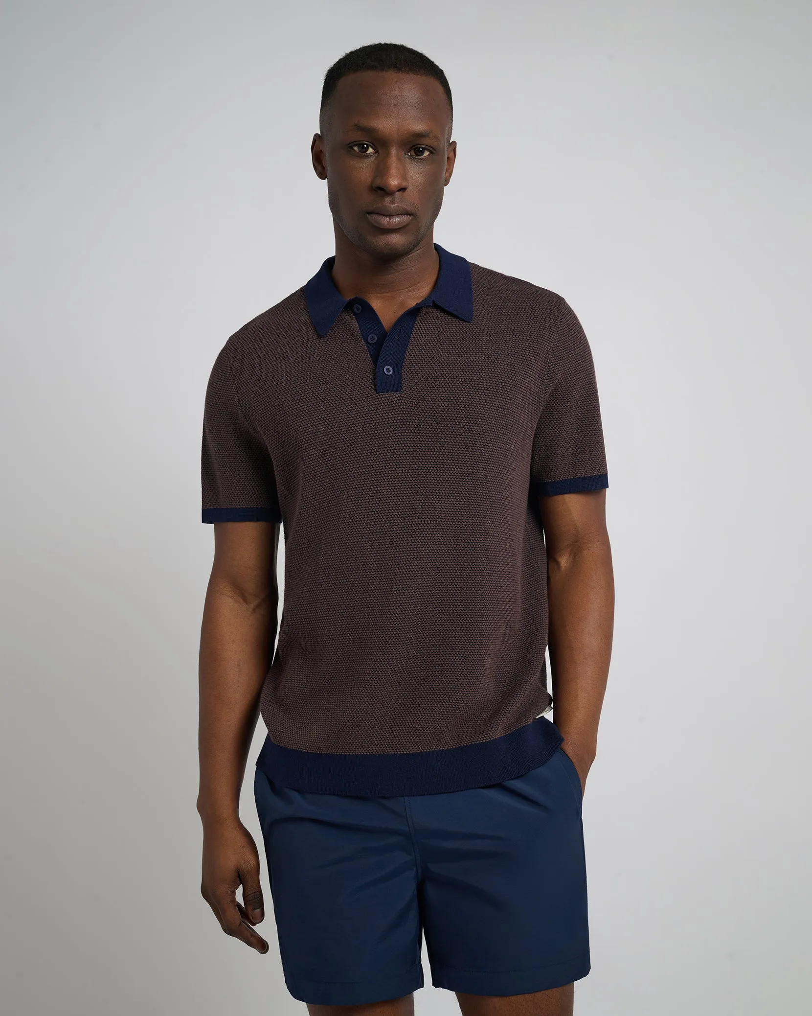 Cotton Textured Knit Polo sold by Onia