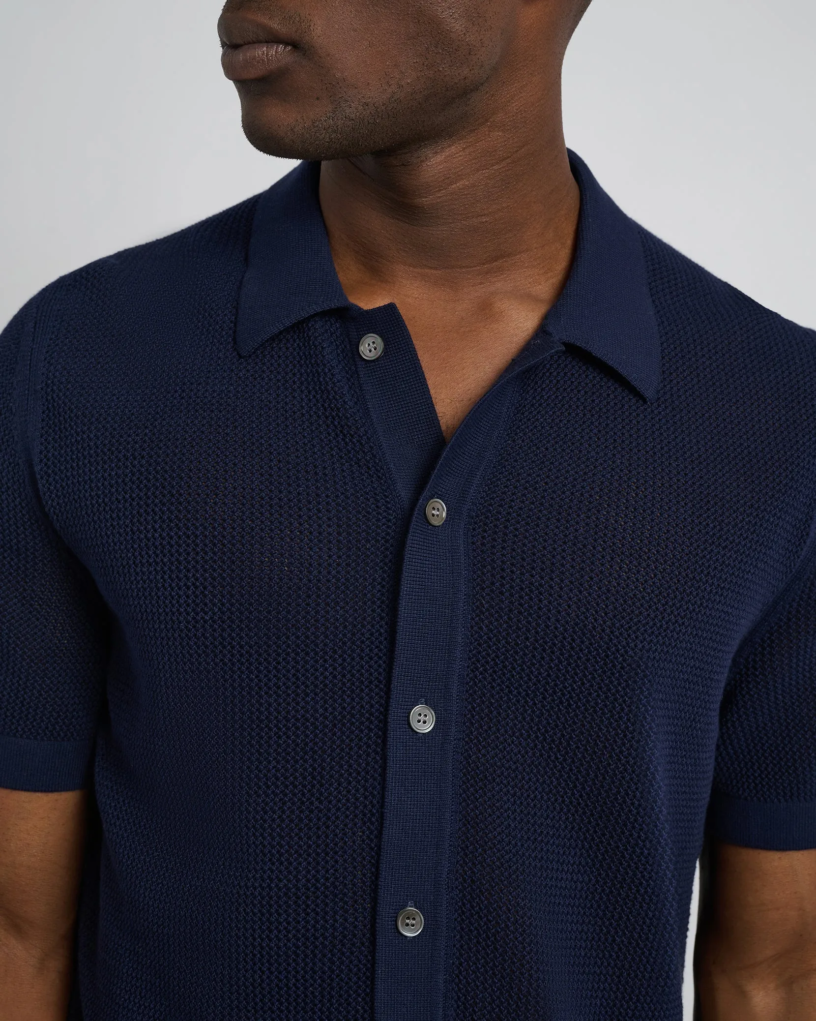 Crochet Knit Button Up Shirt sold by Onia product image thumbnail 4