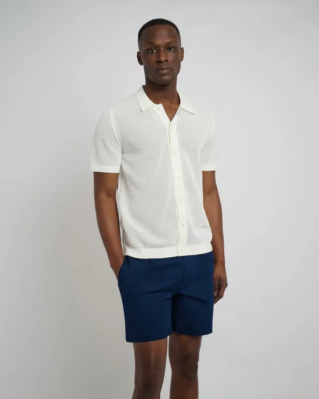 Crochet Knit Button Up Shirt sold by Onia