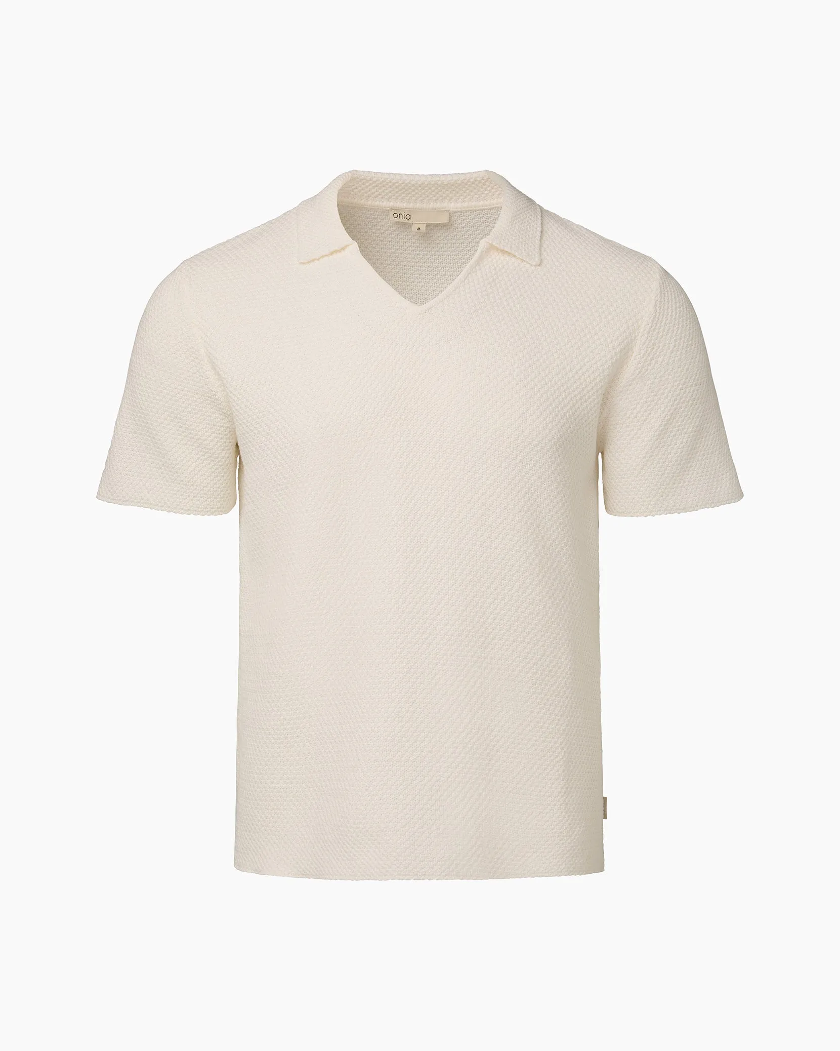 Cotton Crochet Johnny Collar Polo sold by Onia product image thumbnail 2