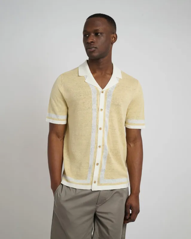 Linen Knit Camp Shirt sold by Onia