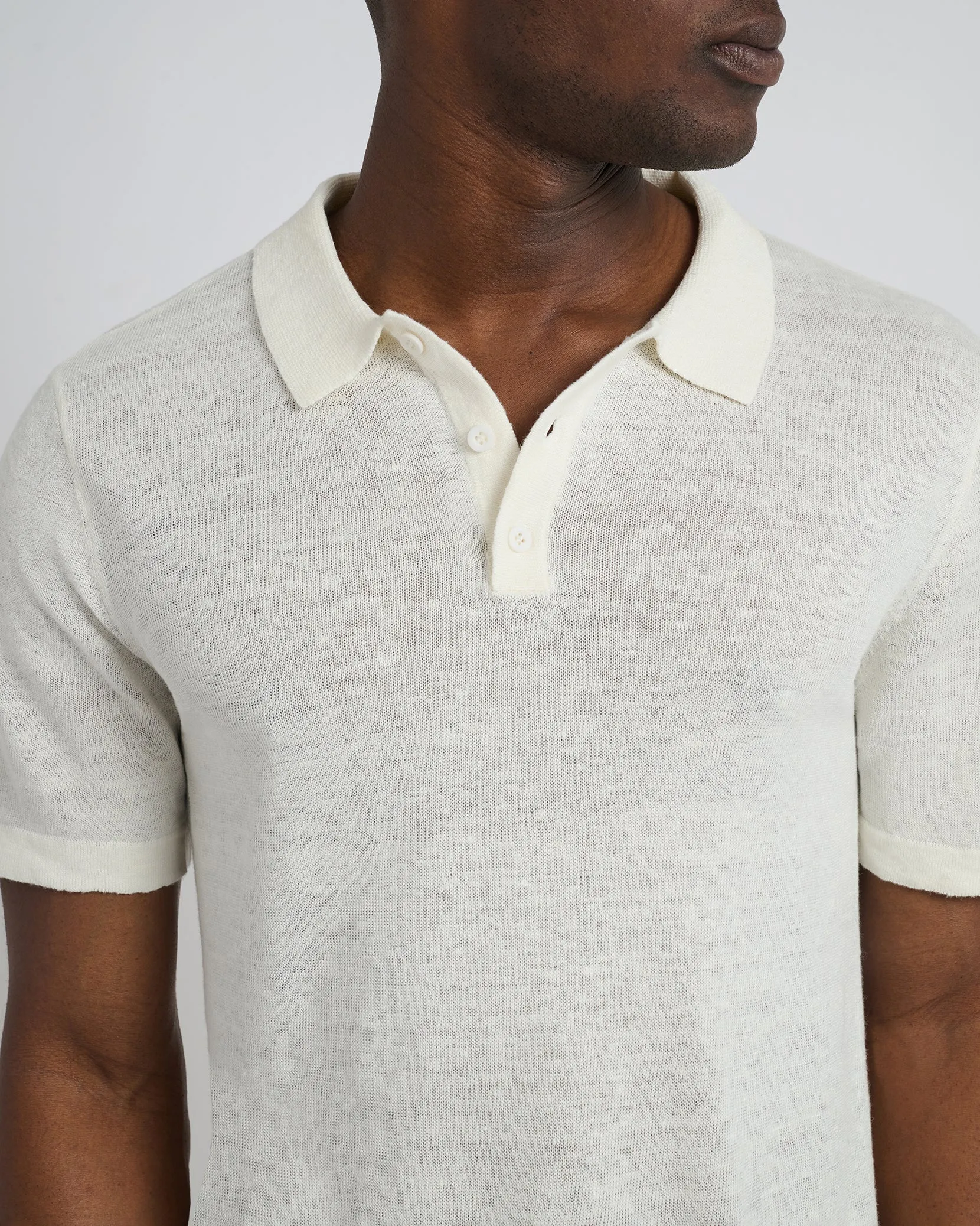 Linen Sweater Polo sold by Onia product image thumbnail 4