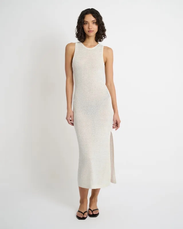 Linen Knit Scoop Back Maxi Dress sold by Onia