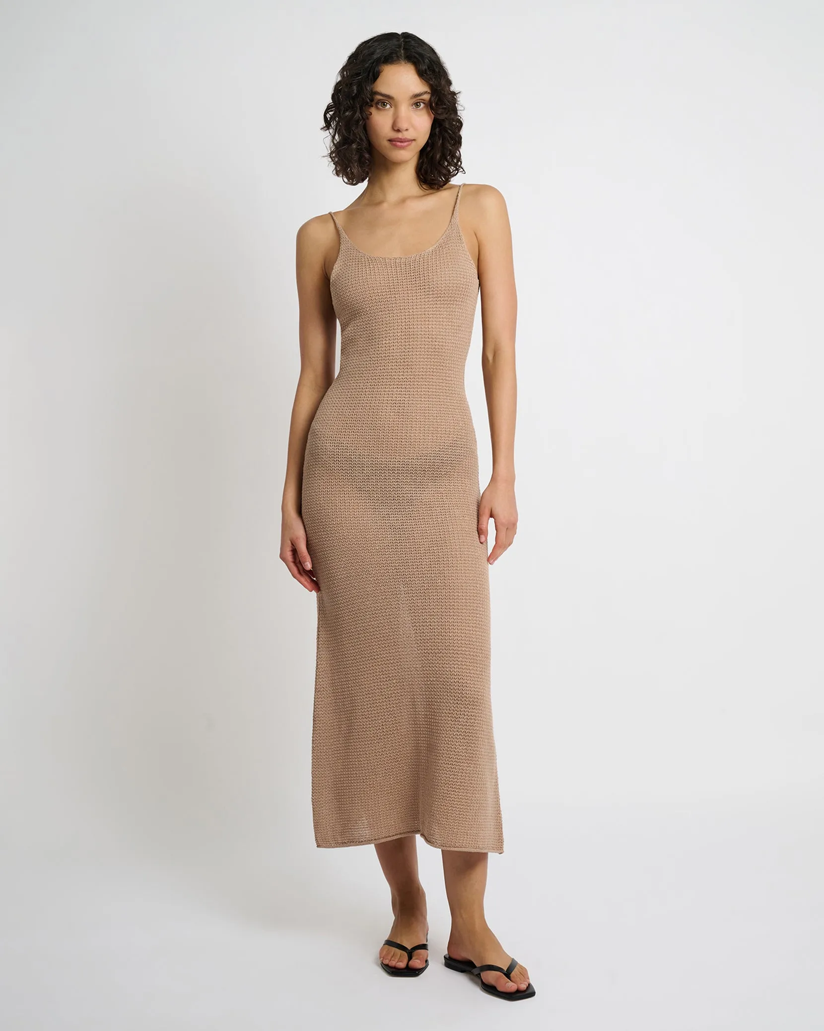 Textured Linen Sweater Scoop Maxi Dress sold by Onia