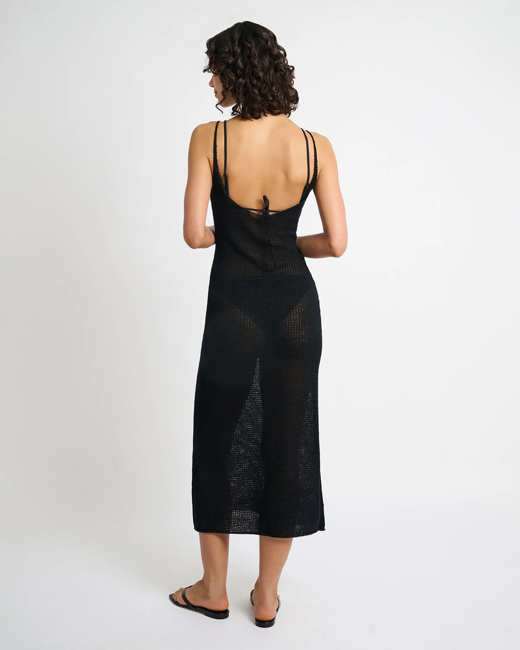 Textured Linen Sweater Scoop Maxi Dress sold by Onia product image thumbnail 5