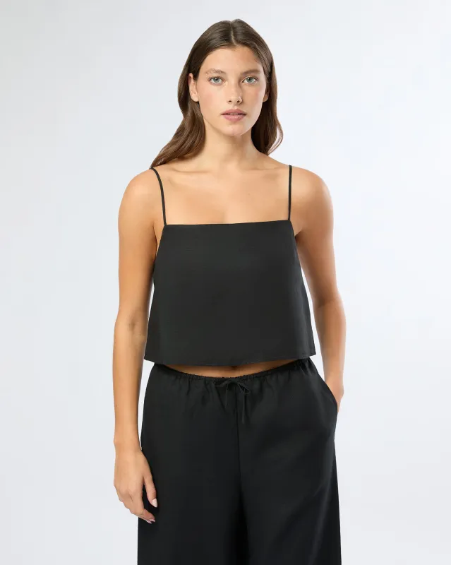 Air Linen Square Neck Tank Top sold by Onia