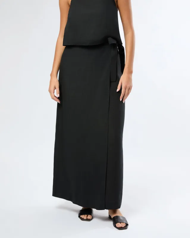 Air Linen Maxi Wrap Skirt sold by Onia