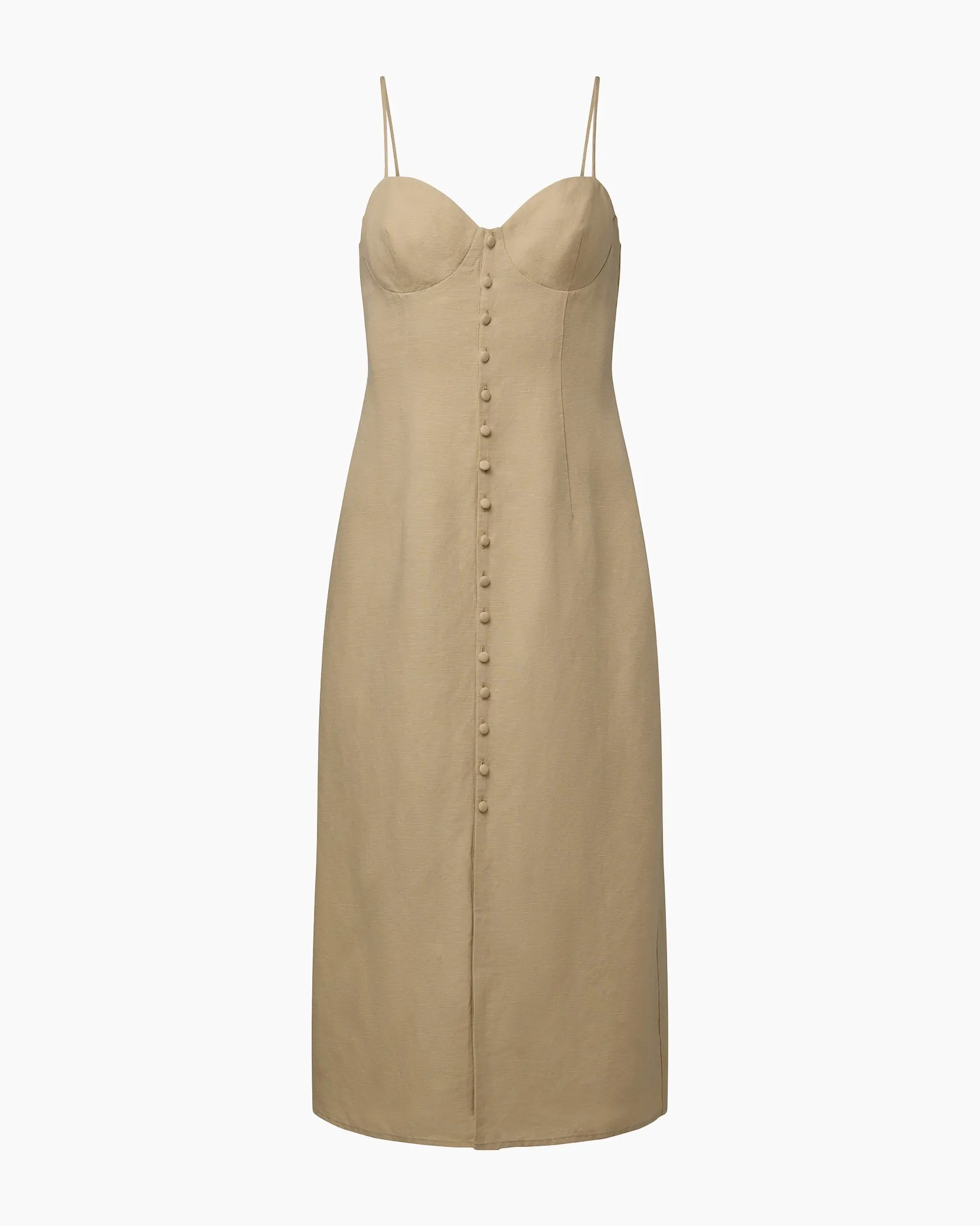Air Linen Corset Midi Dress sold by Onia product image thumbnail 2