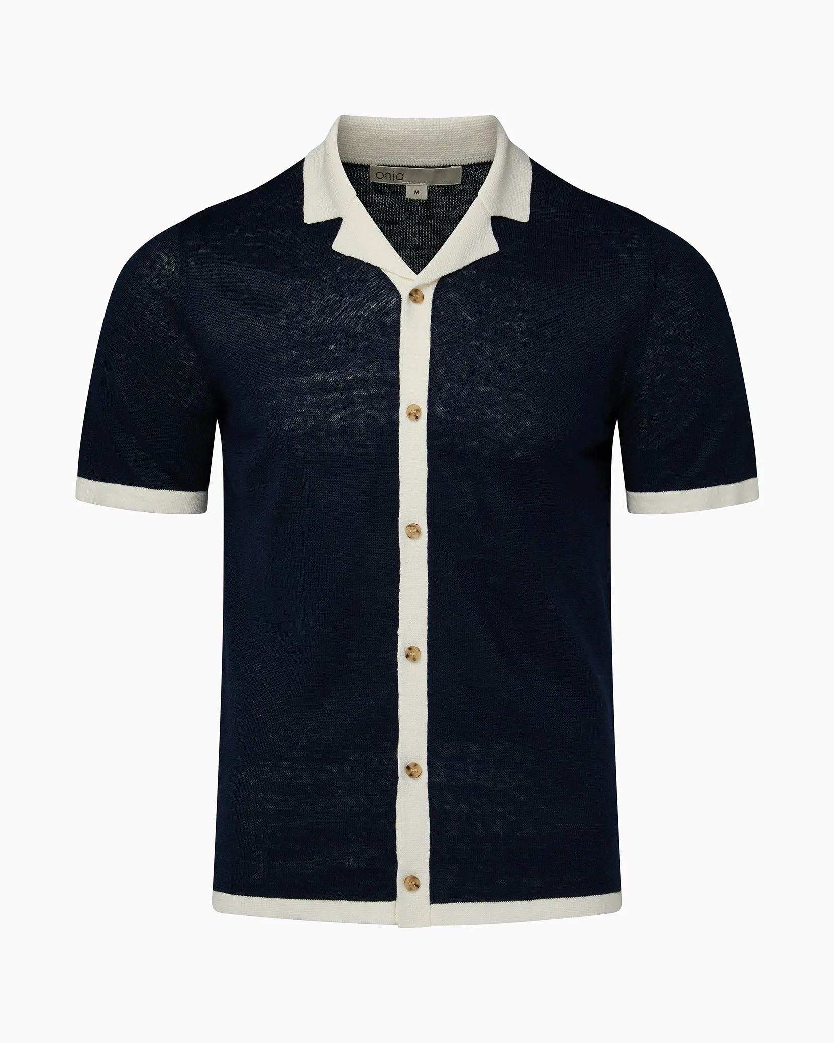 Linen Knit Camp Shirt sold by Onia product image thumbnail 2