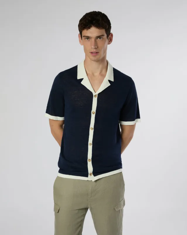 Linen Knit Camp Shirt sold by Onia