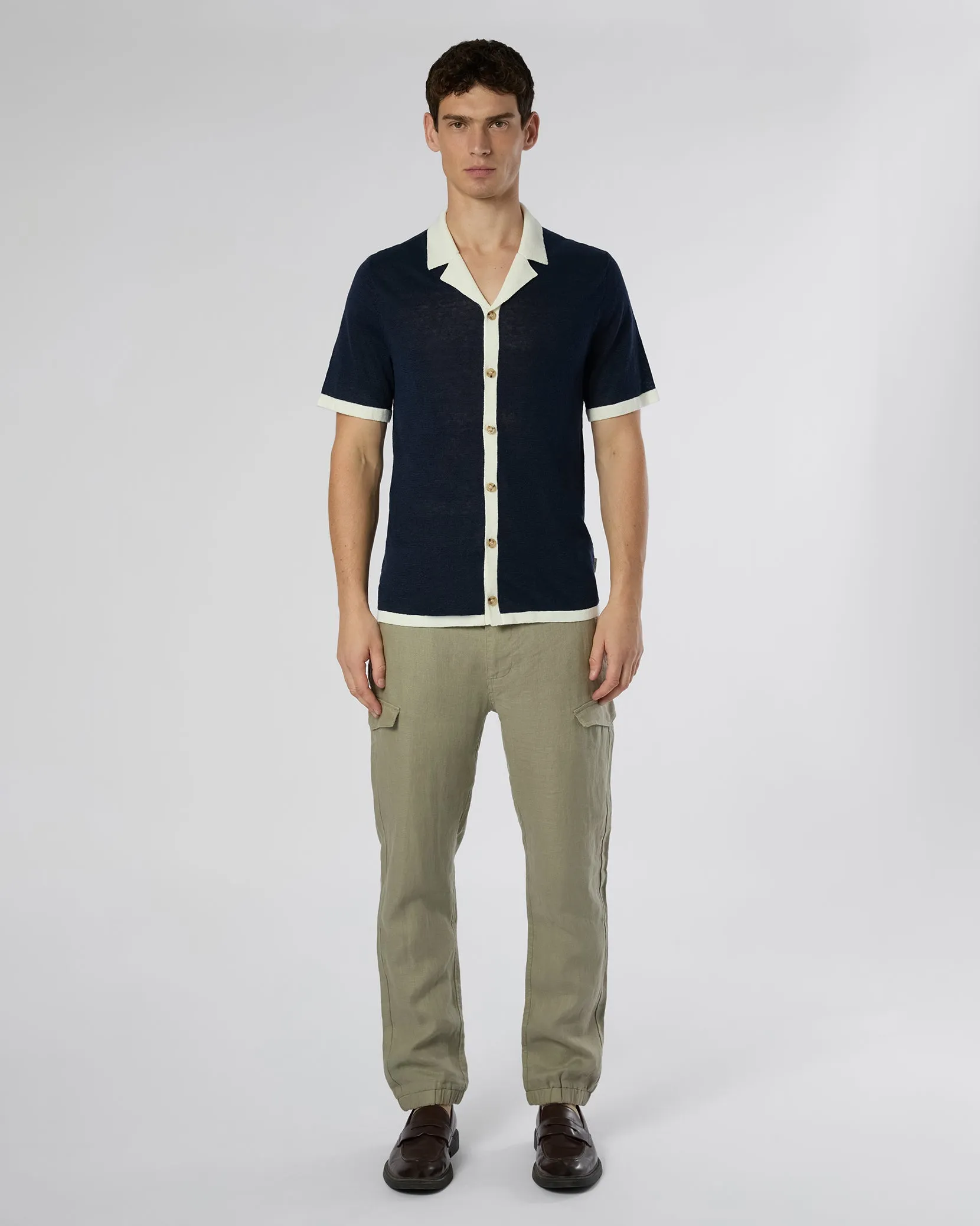 Linen Knit Camp Shirt sold by Onia product image thumbnail 3