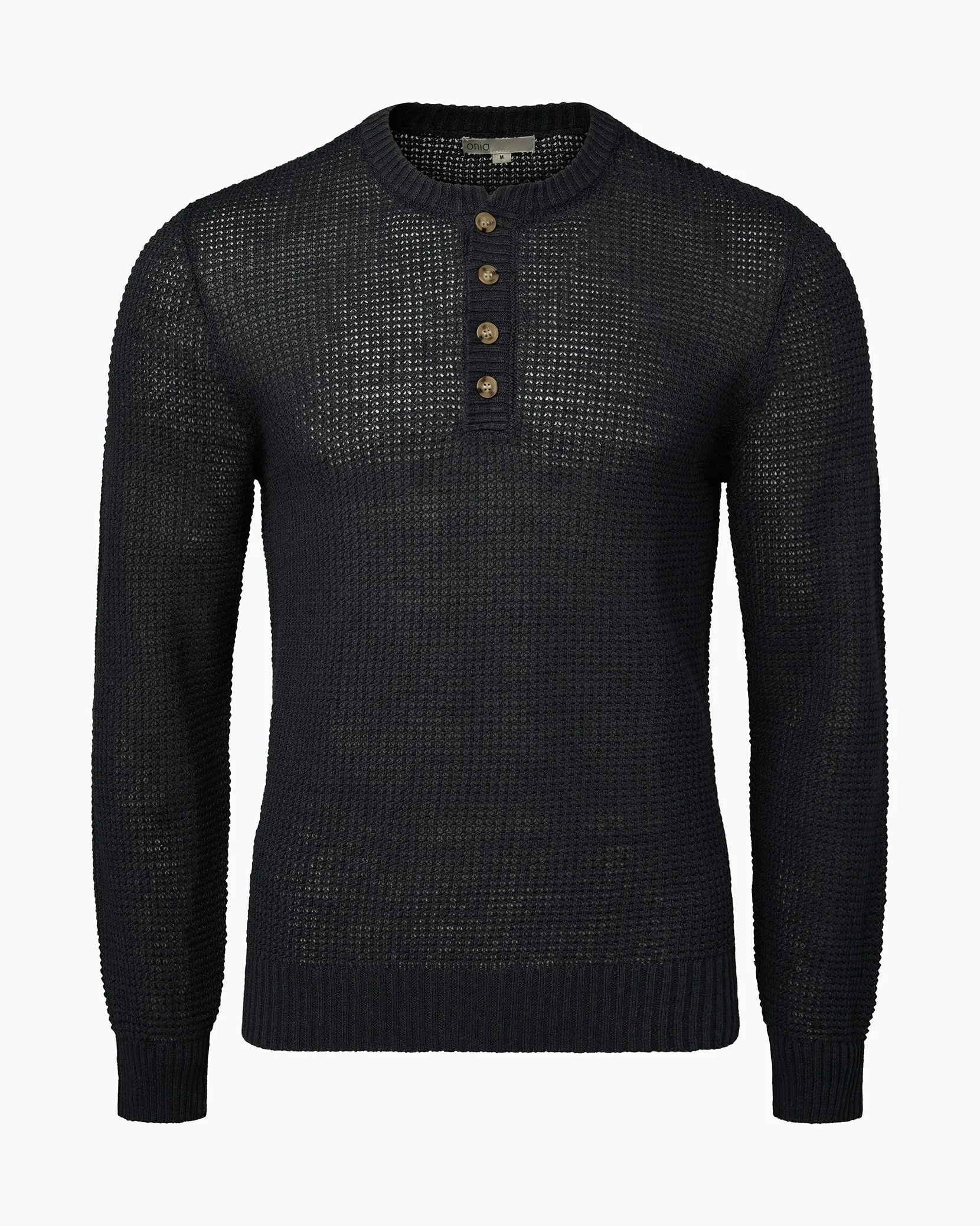 Linen Henley Sweater sold by Onia product image thumbnail 2