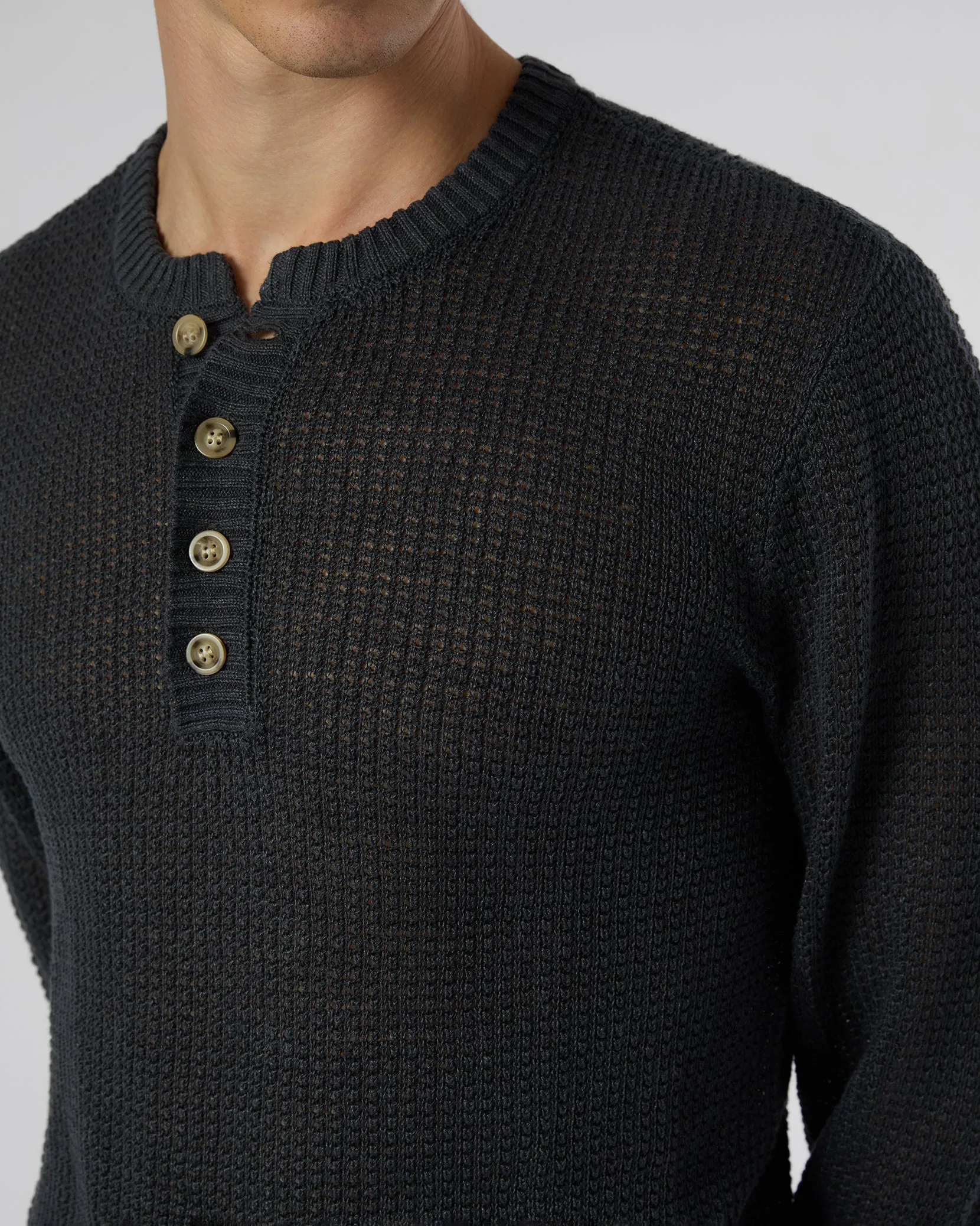 Linen Henley Sweater sold by Onia product image thumbnail 5