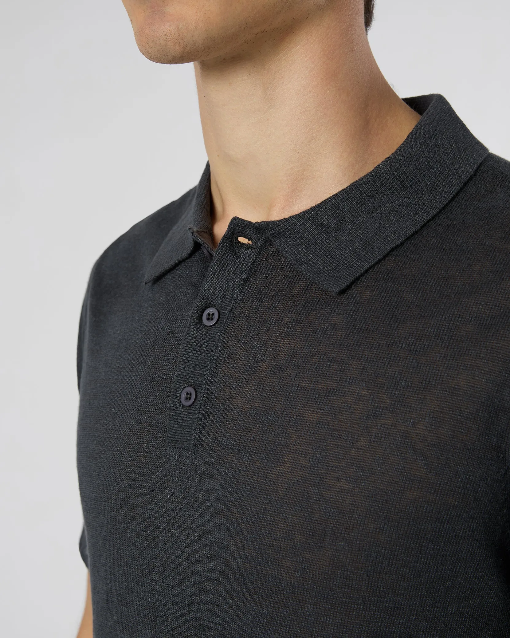 Linen Sweater Polo sold by Onia product image thumbnail 4