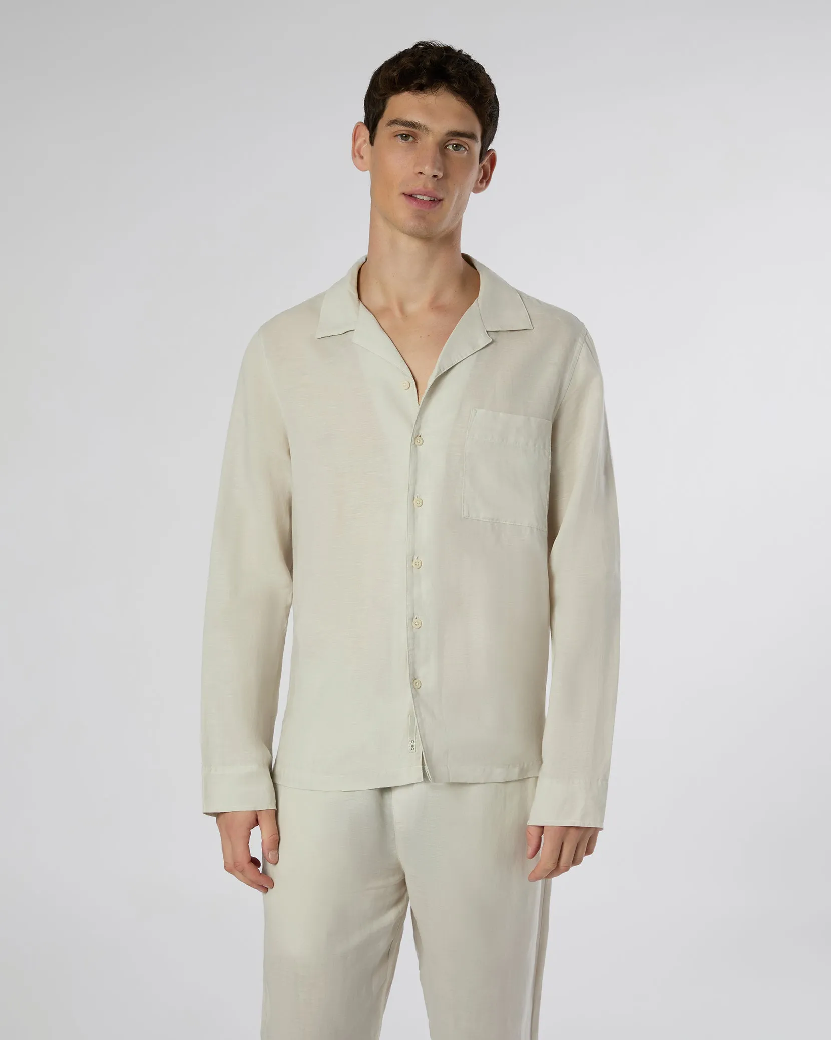 Linen Home Long Sleeve Camp Shirt sold by Onia