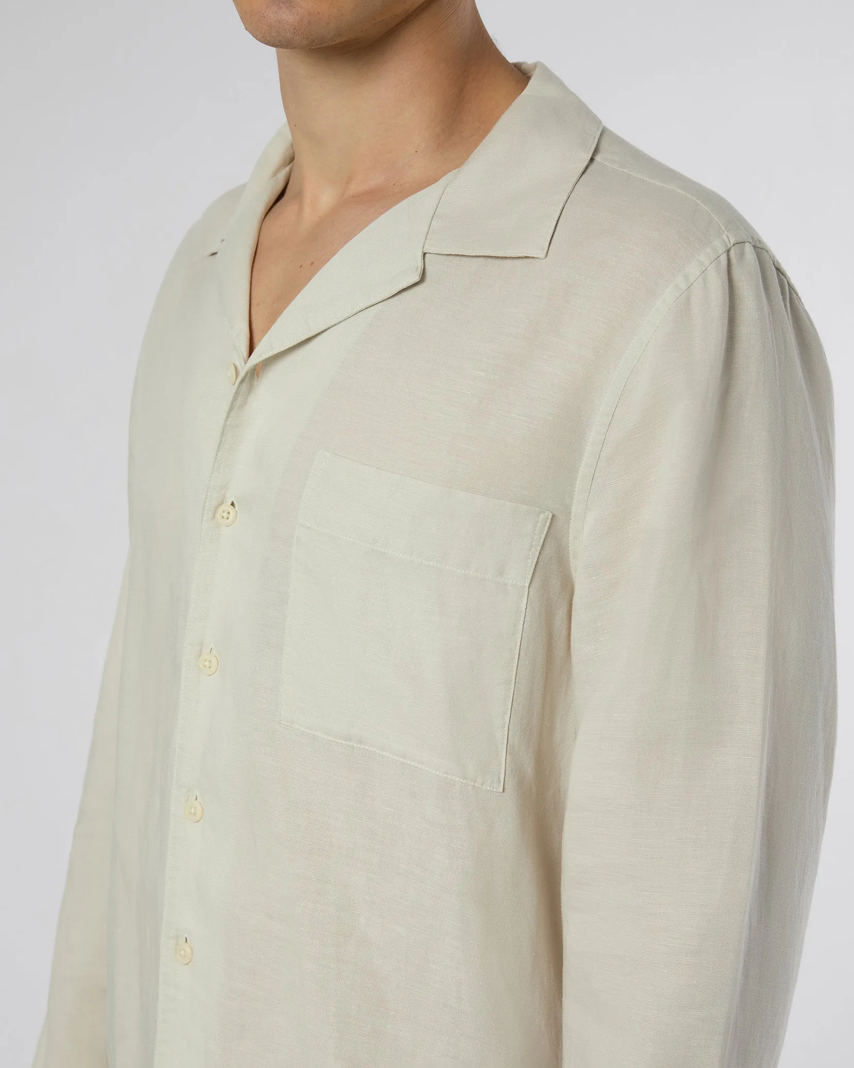 Linen Home Long Sleeve Camp Shirt sold by Onia product image thumbnail 4