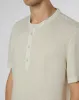 Linen Home Short Sleeve Henley Shirt sold by Onia