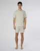 Linen Home Short Sleeve Henley Shirt sold by Onia